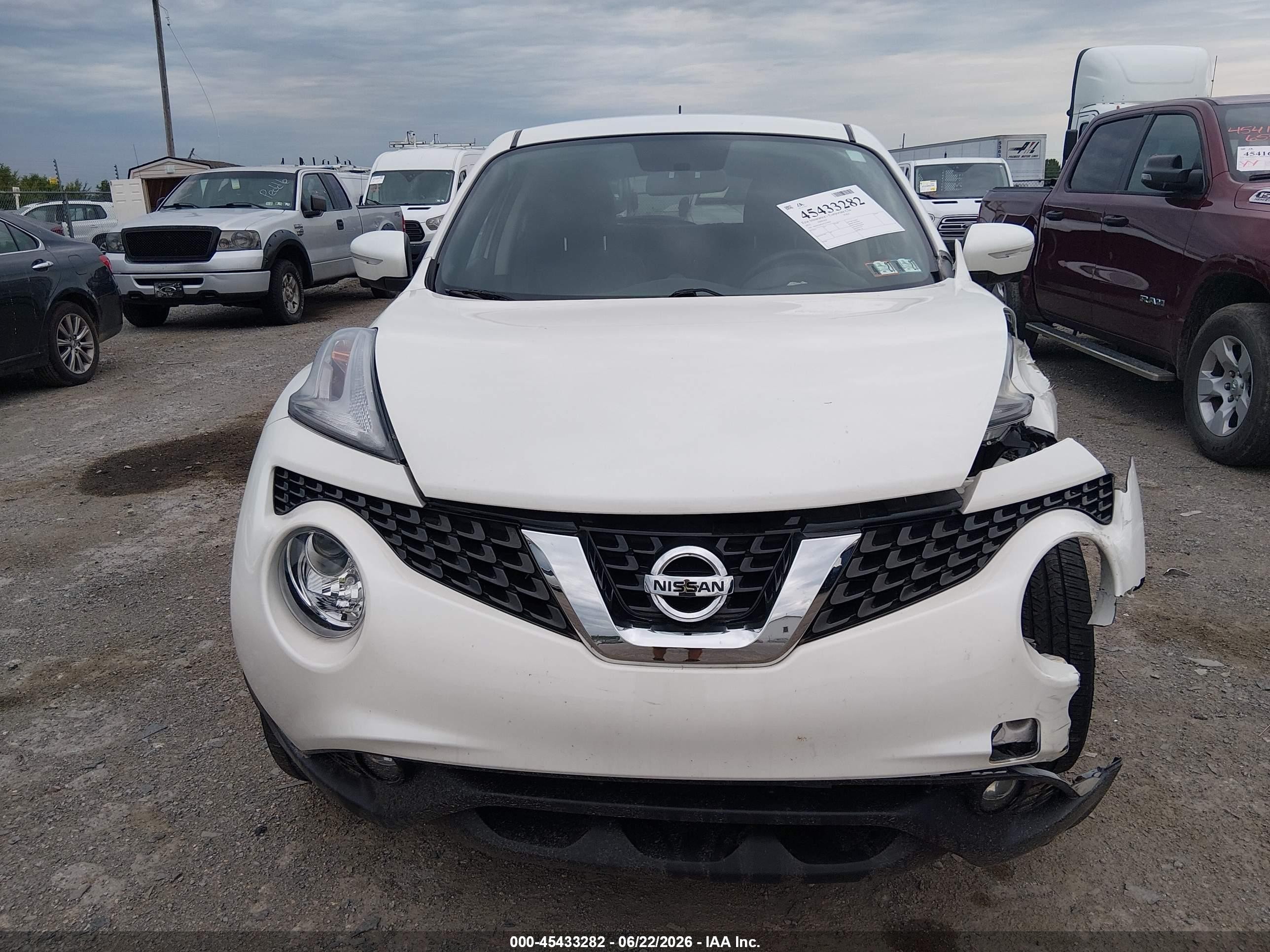 2015 Nissan Juke Sl White vin: JN8AF5MV4FT559004