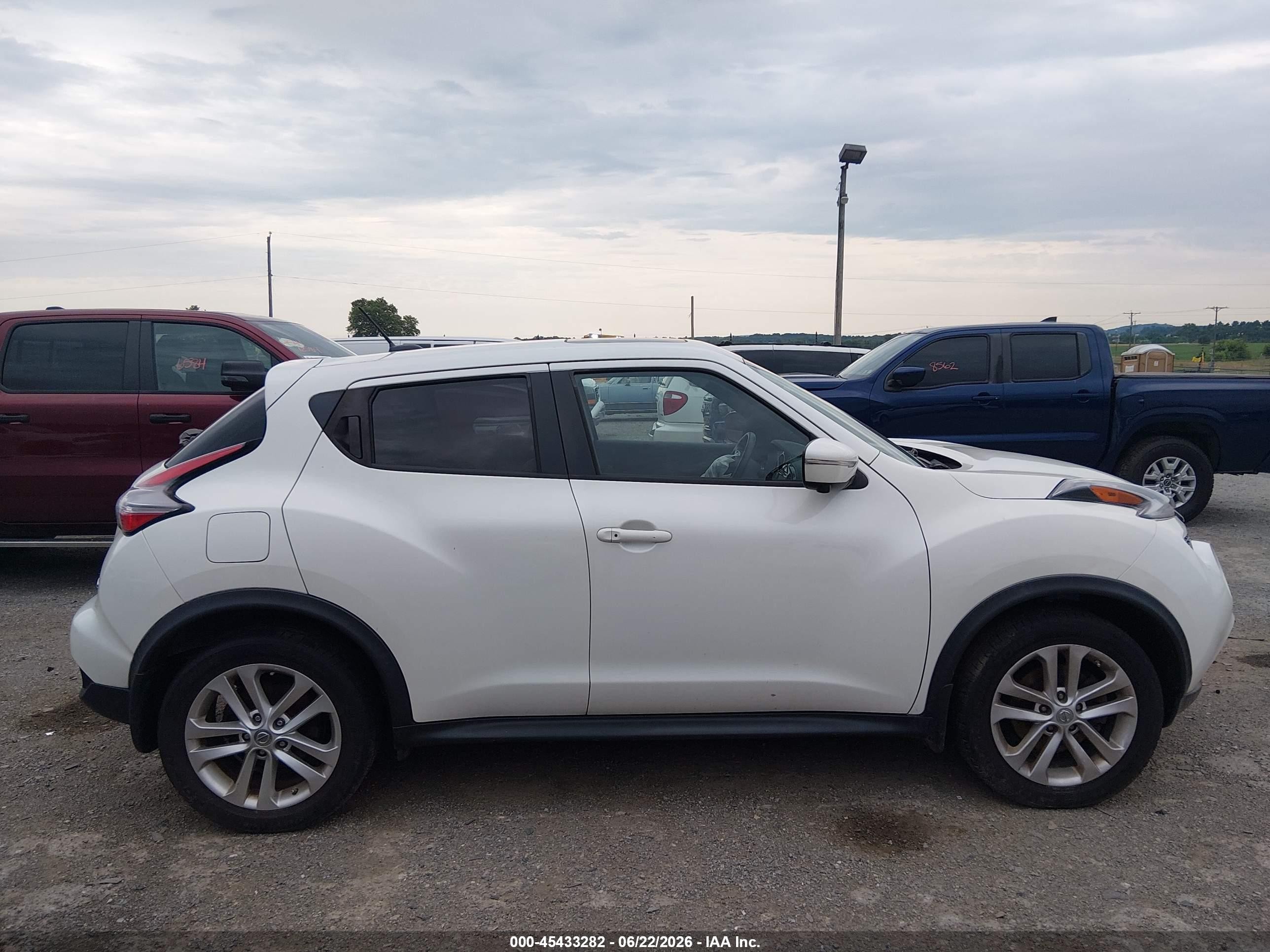 2015 Nissan Juke Sl White vin: JN8AF5MV4FT559004