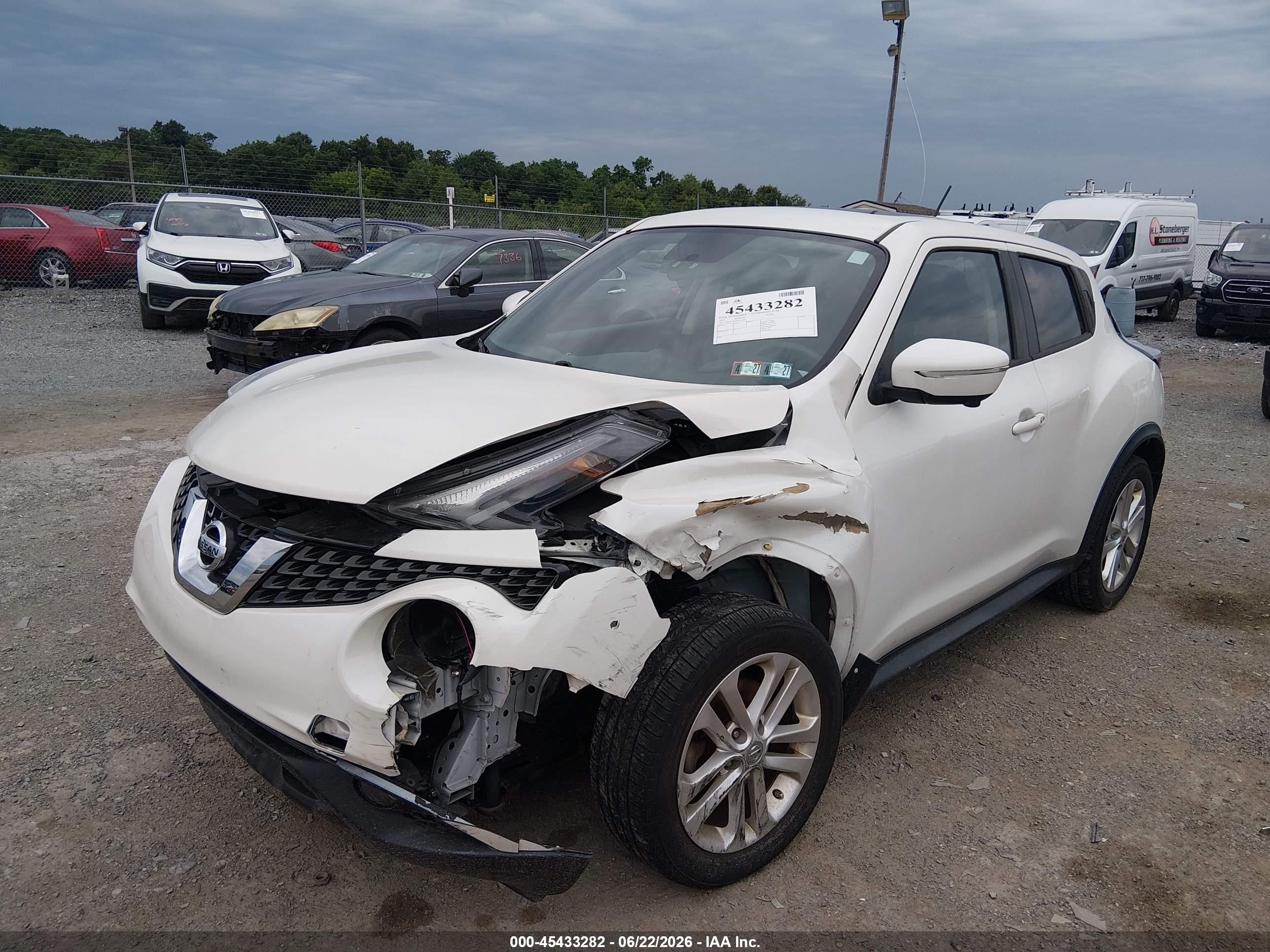 2015 Nissan Juke Sl White vin: JN8AF5MV4FT559004