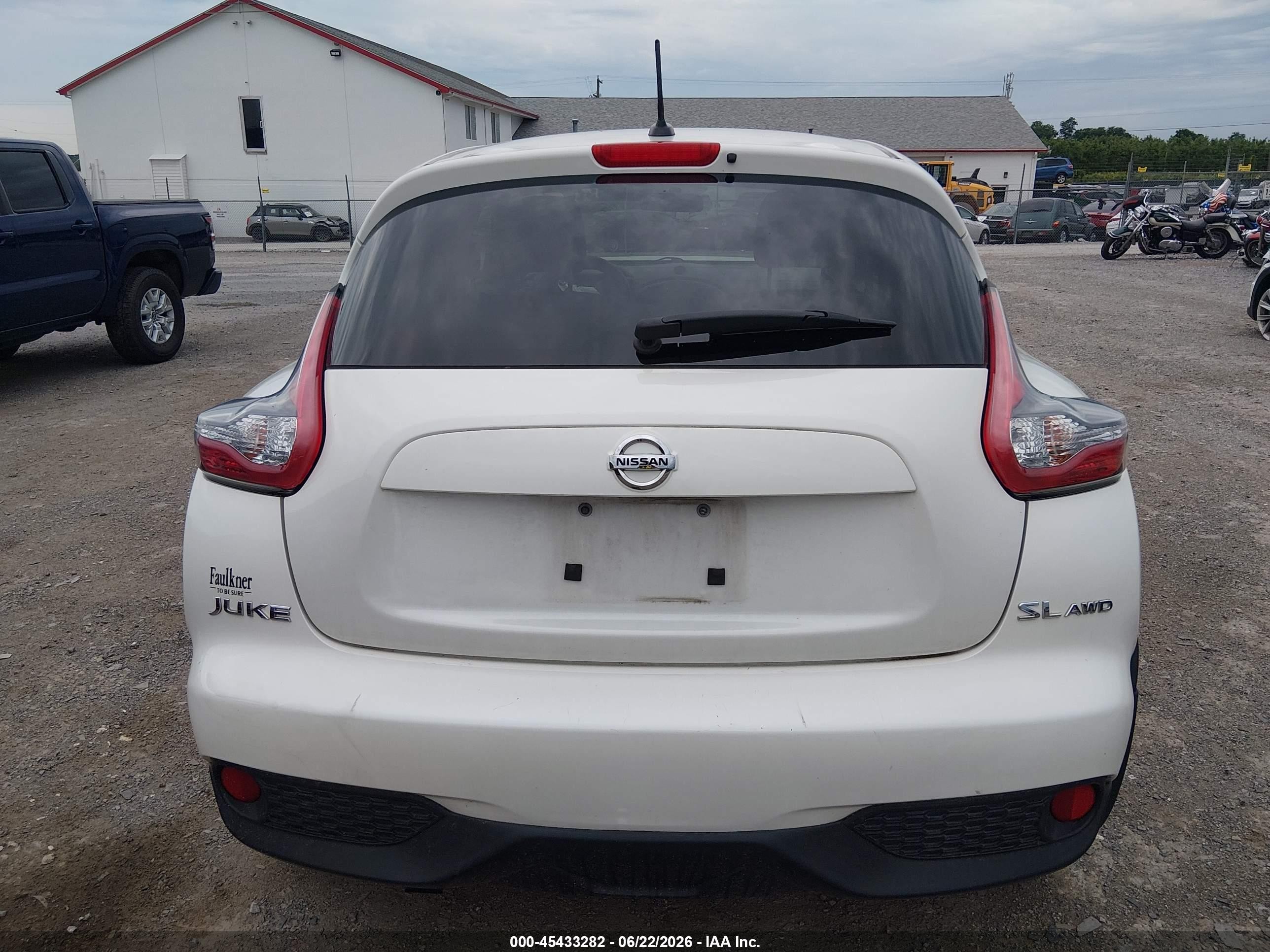 2015 Nissan Juke Sl White vin: JN8AF5MV4FT559004