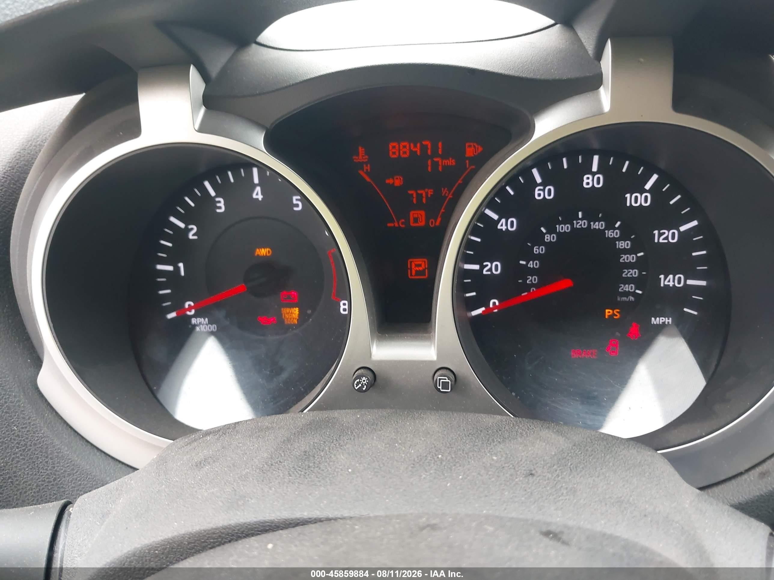 2011 Nissan Juke Sl Белый vin: JN8AF5MV5BT018778