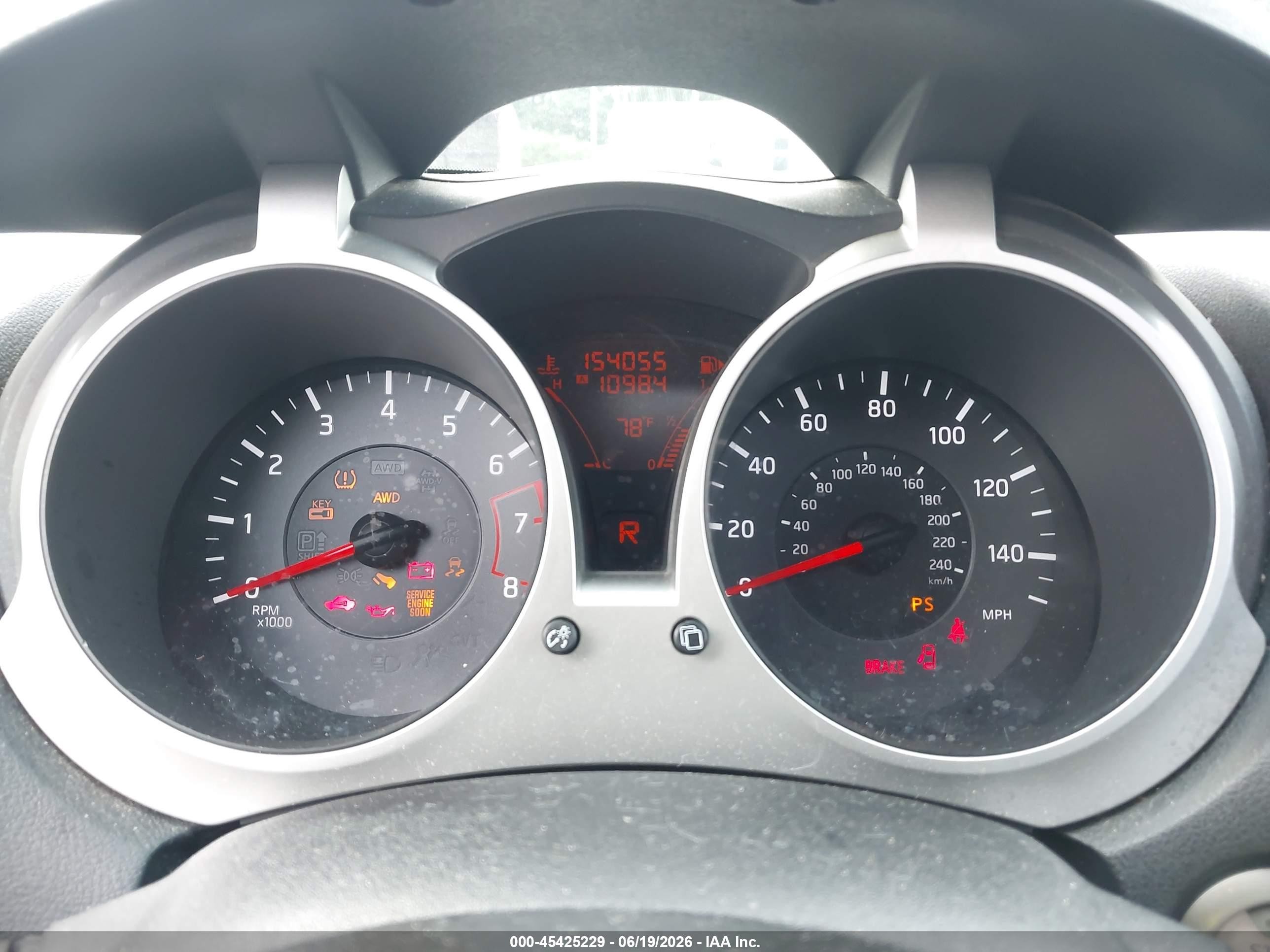 2011 Nissan Juke Sv Серый vin: JN8AF5MV5BT021406
