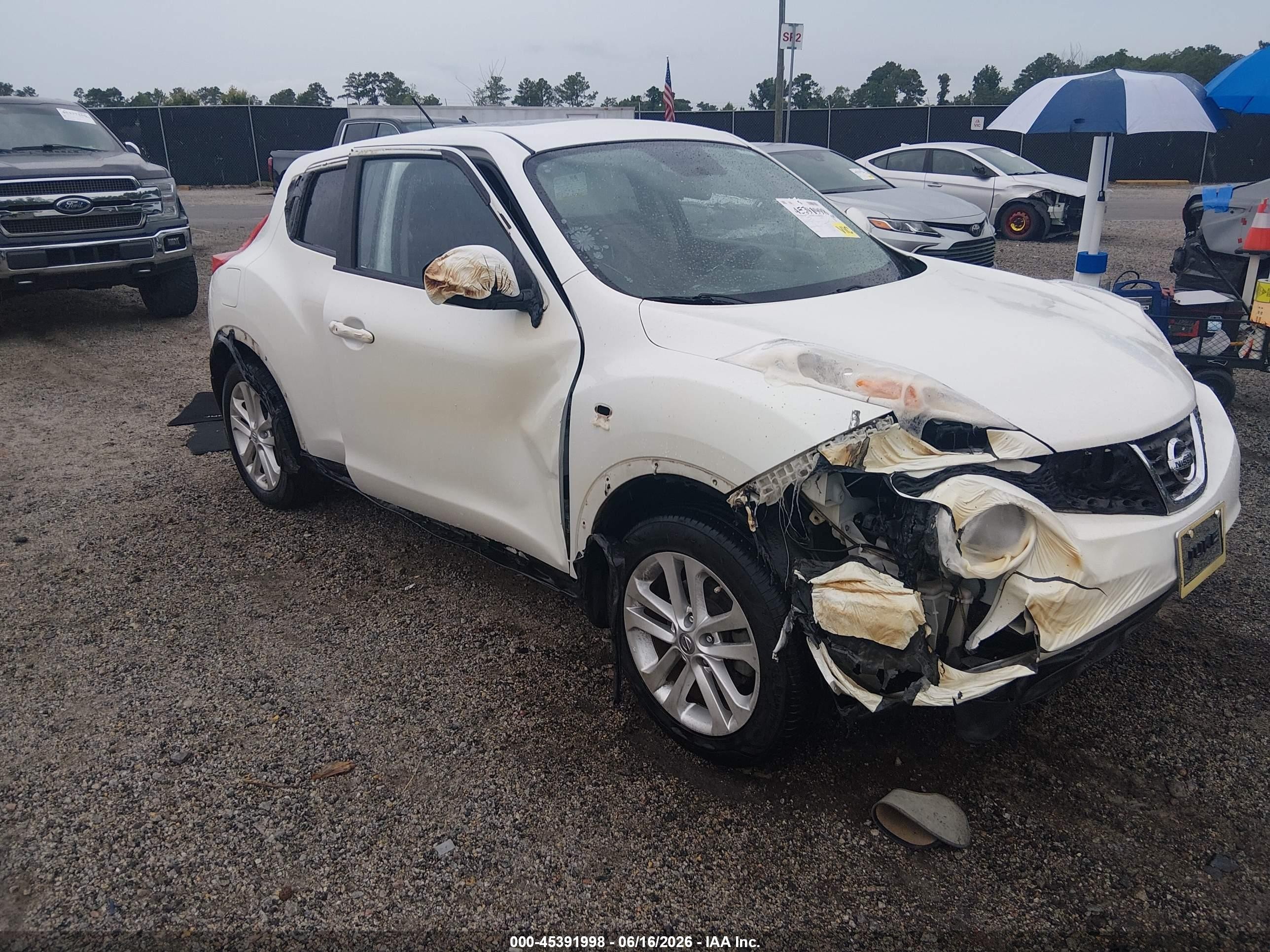 2013 Nissan Juke Sl White vin: JN8AF5MV5DT211144