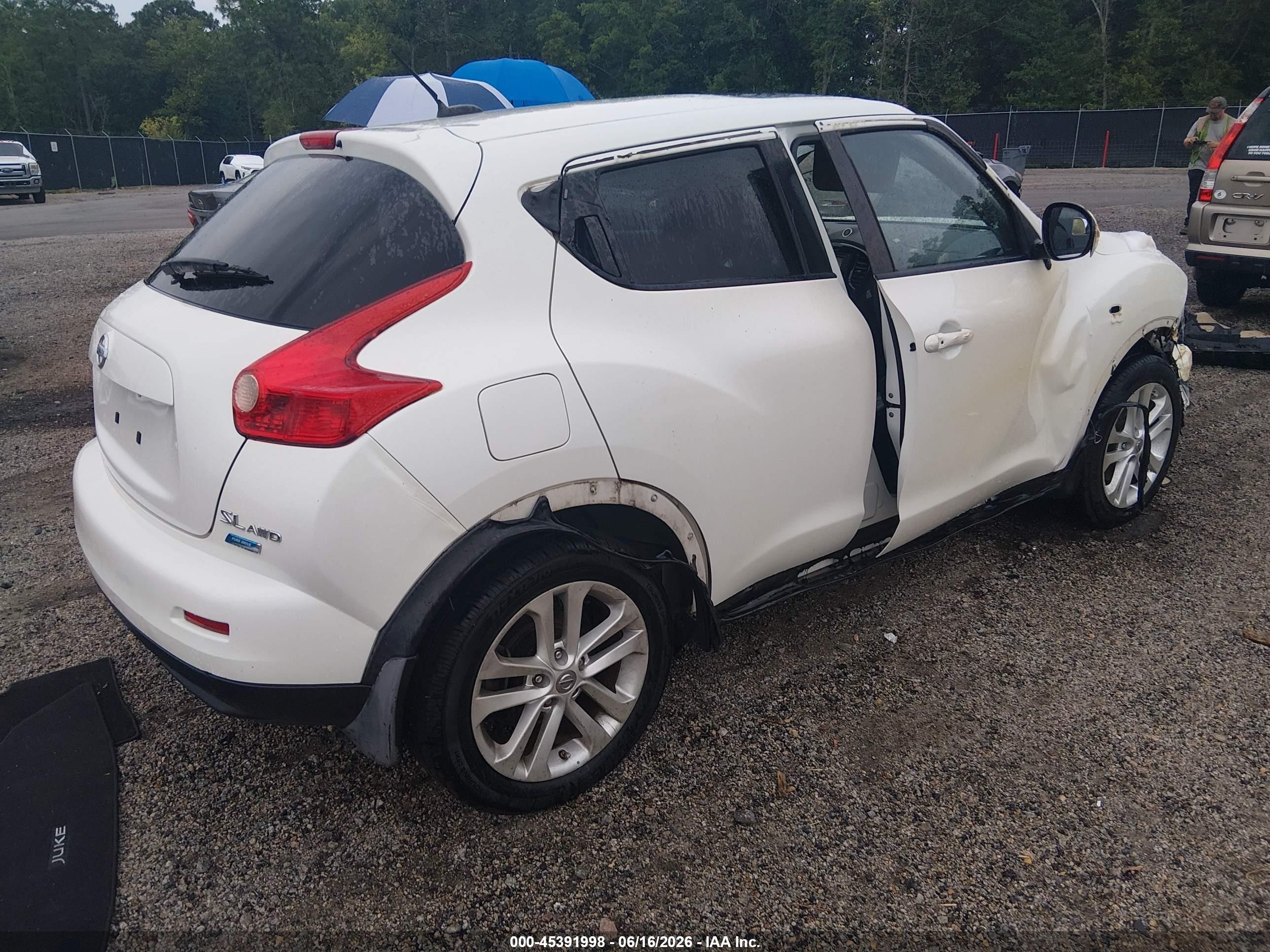 2013 Nissan Juke Sl White vin: JN8AF5MV5DT211144