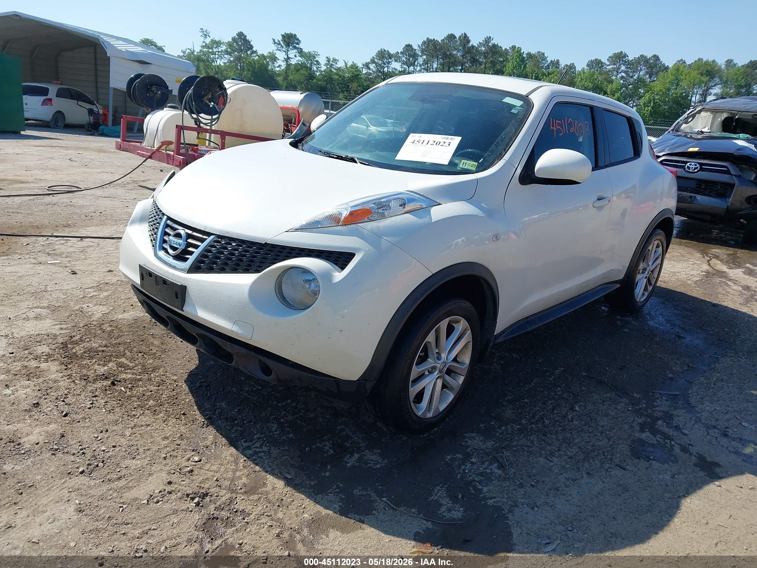 2014 Nissan Juke Sv White vin: JN8AF5MV5ET361126
