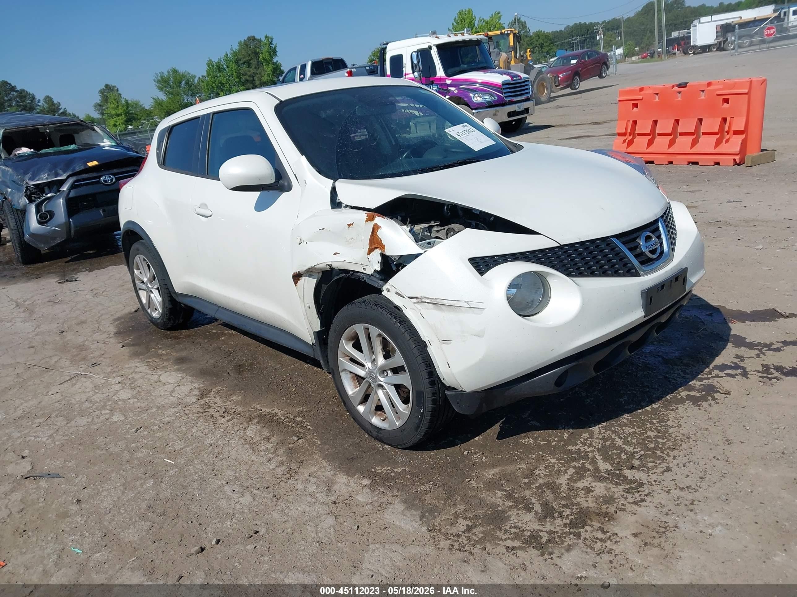 2014 Nissan Juke Sv White vin: JN8AF5MV5ET361126