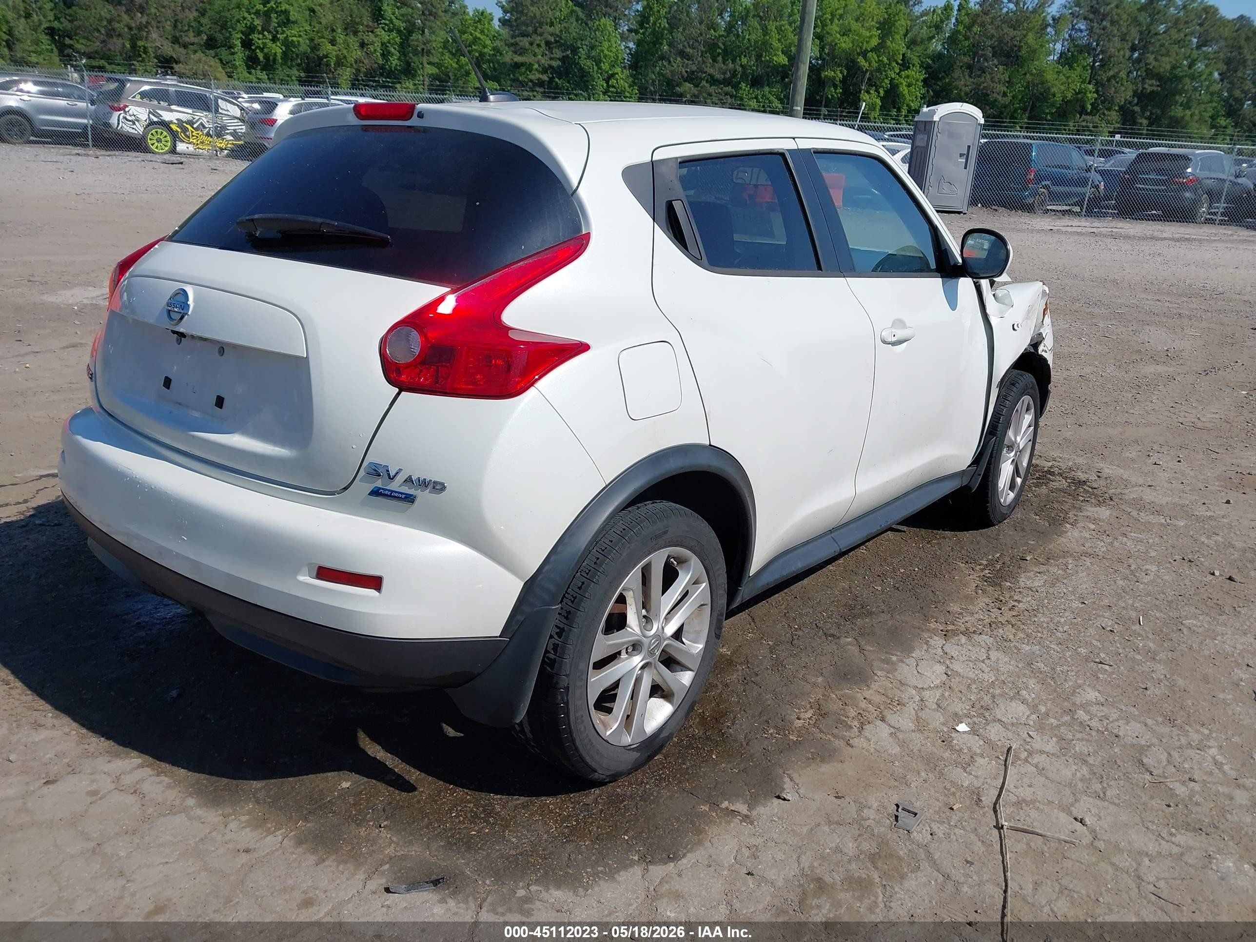 2014 Nissan Juke Sv White vin: JN8AF5MV5ET361126