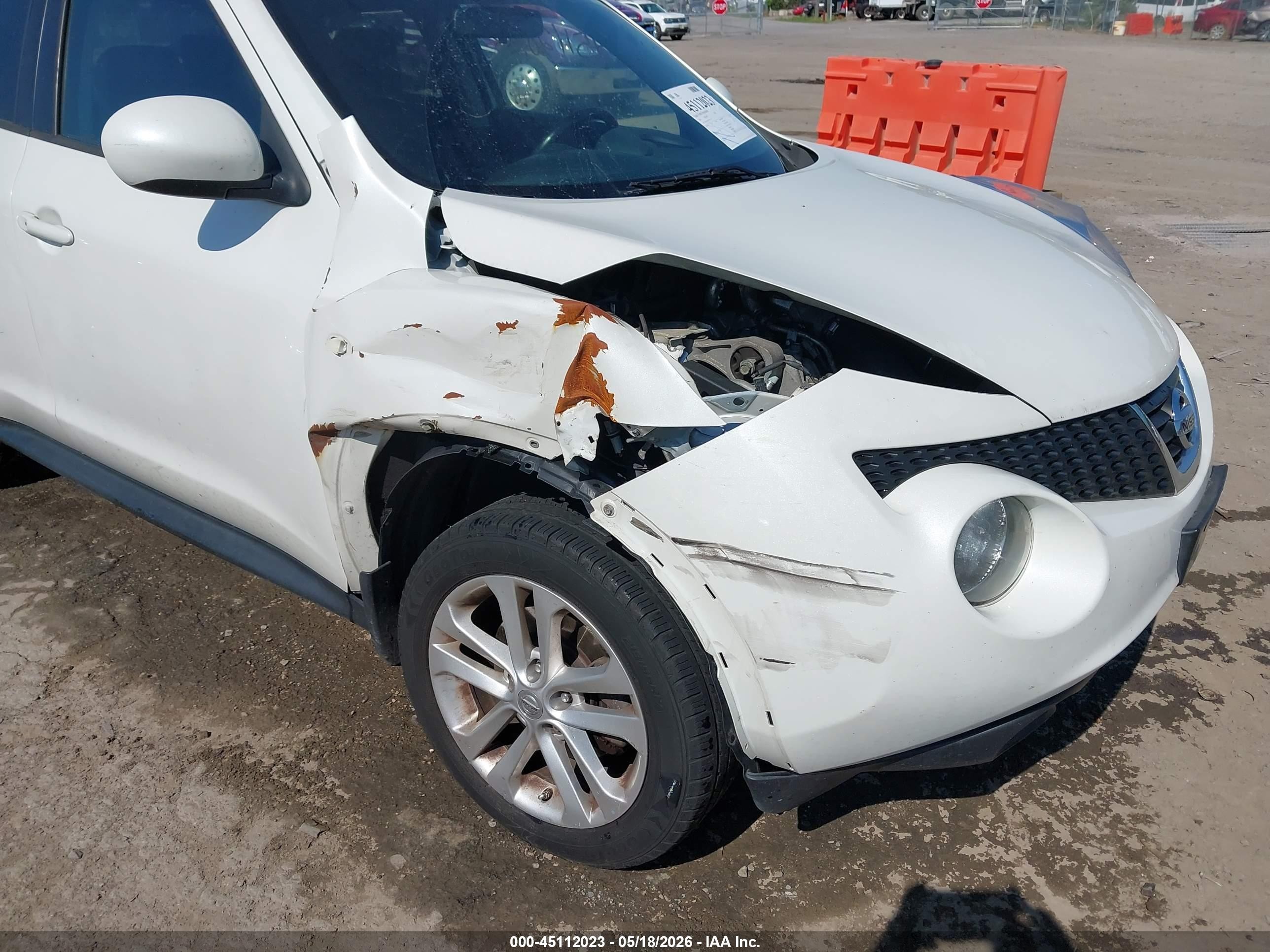 2014 Nissan Juke Sv White vin: JN8AF5MV5ET361126