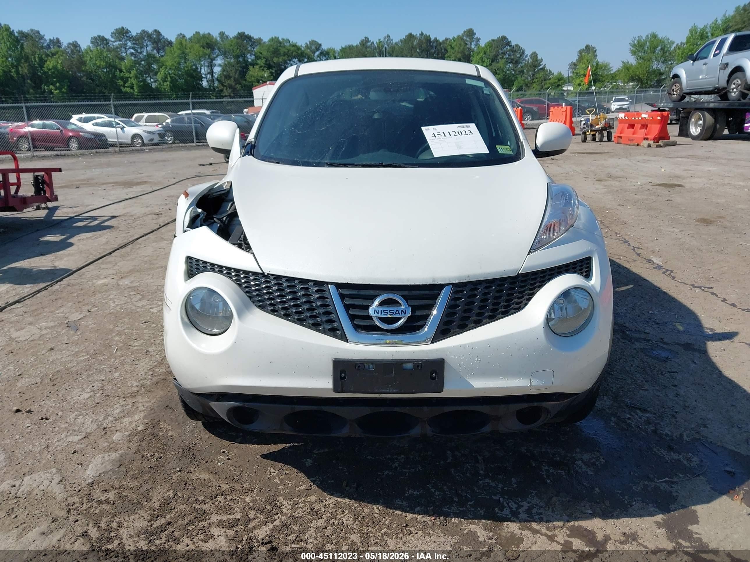 2014 Nissan Juke Sv White vin: JN8AF5MV5ET361126