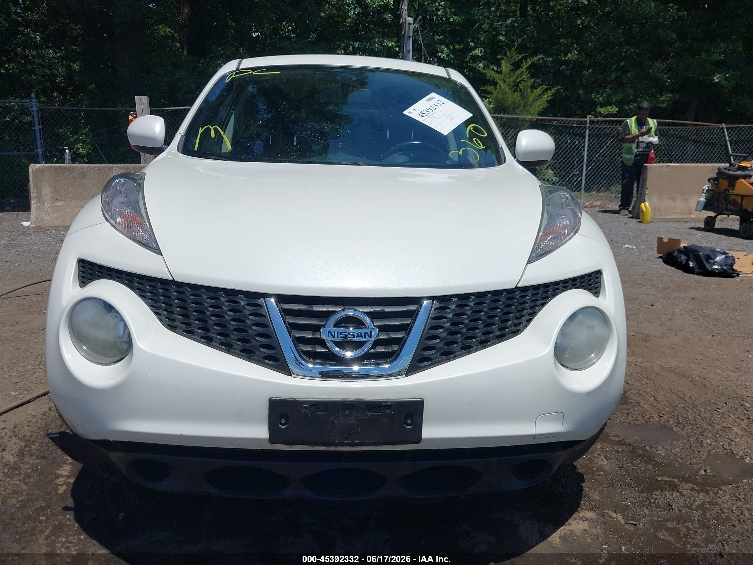 2014 Nissan Juke Sv White vin: JN8AF5MV5ET482898