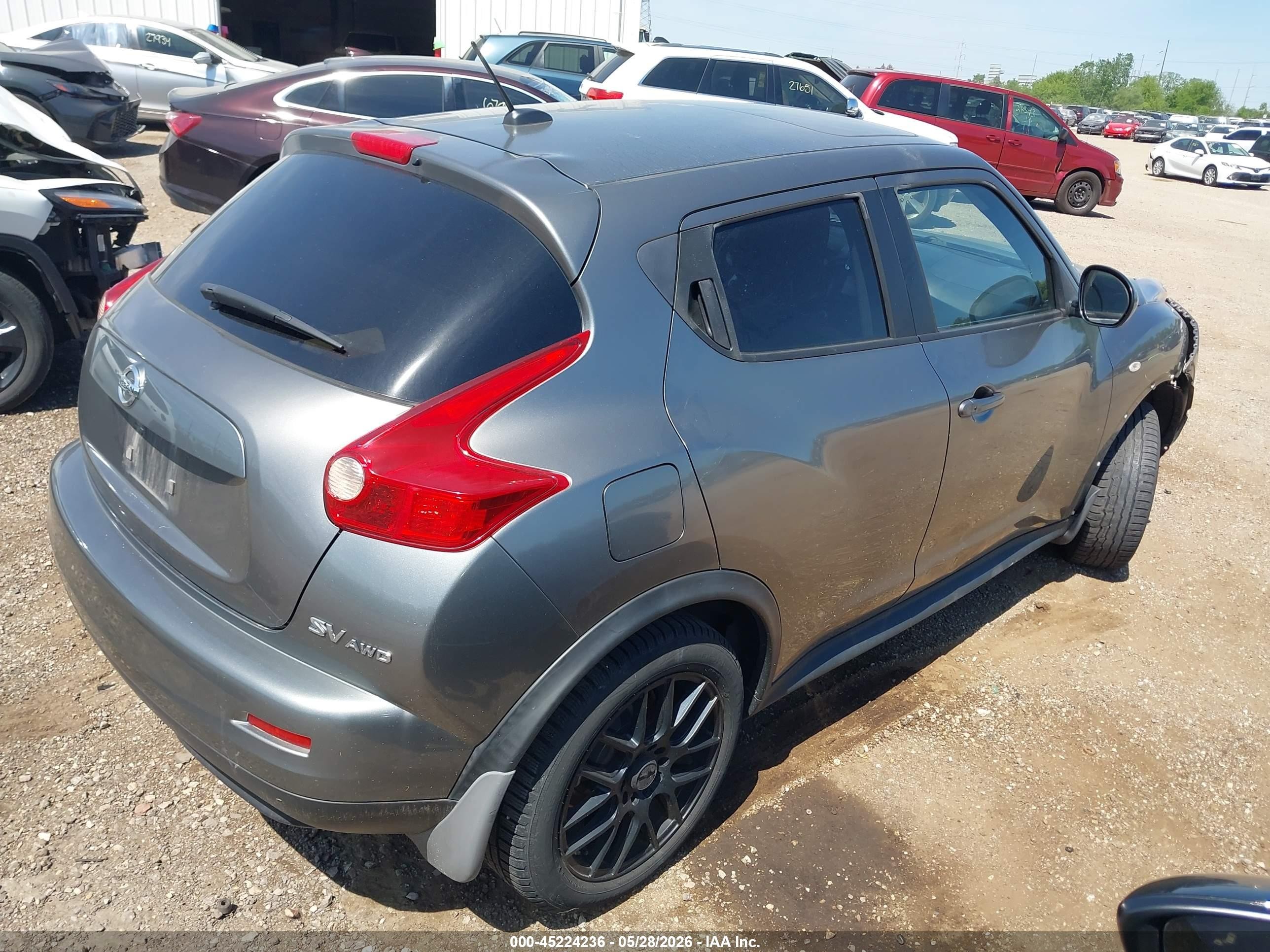2011 Nissan Juke Sv Серый vin: JN8AF5MV6BT008325