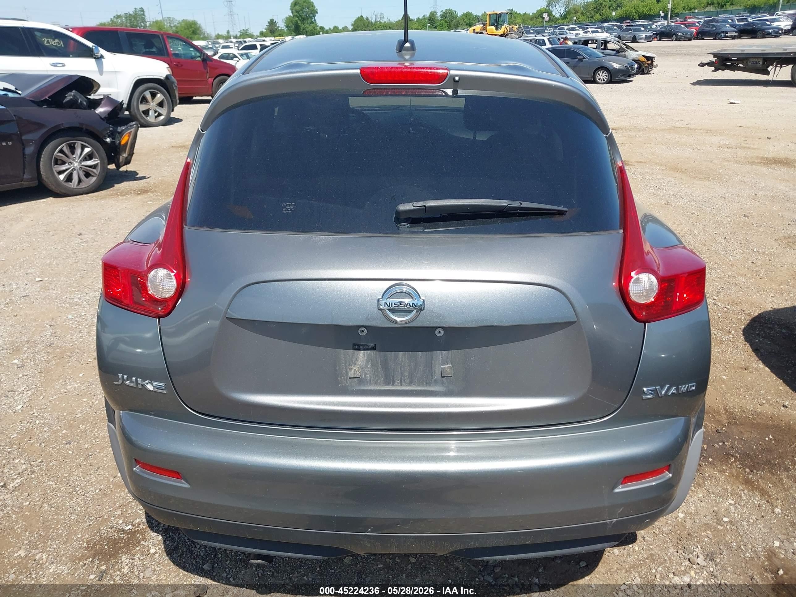 2011 Nissan Juke Sv Серый vin: JN8AF5MV6BT008325