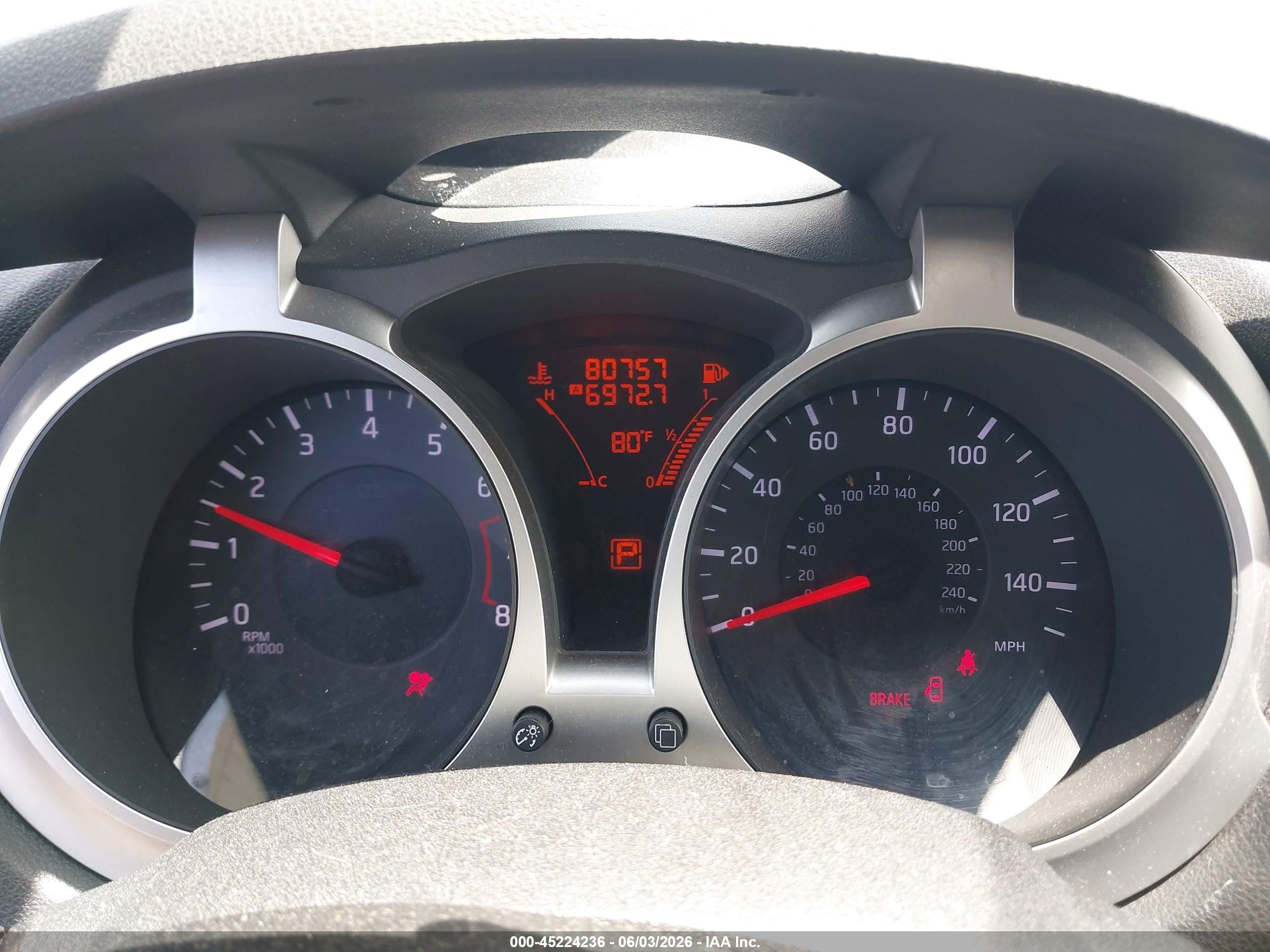 2011 Nissan Juke Sv Серый vin: JN8AF5MV6BT008325
