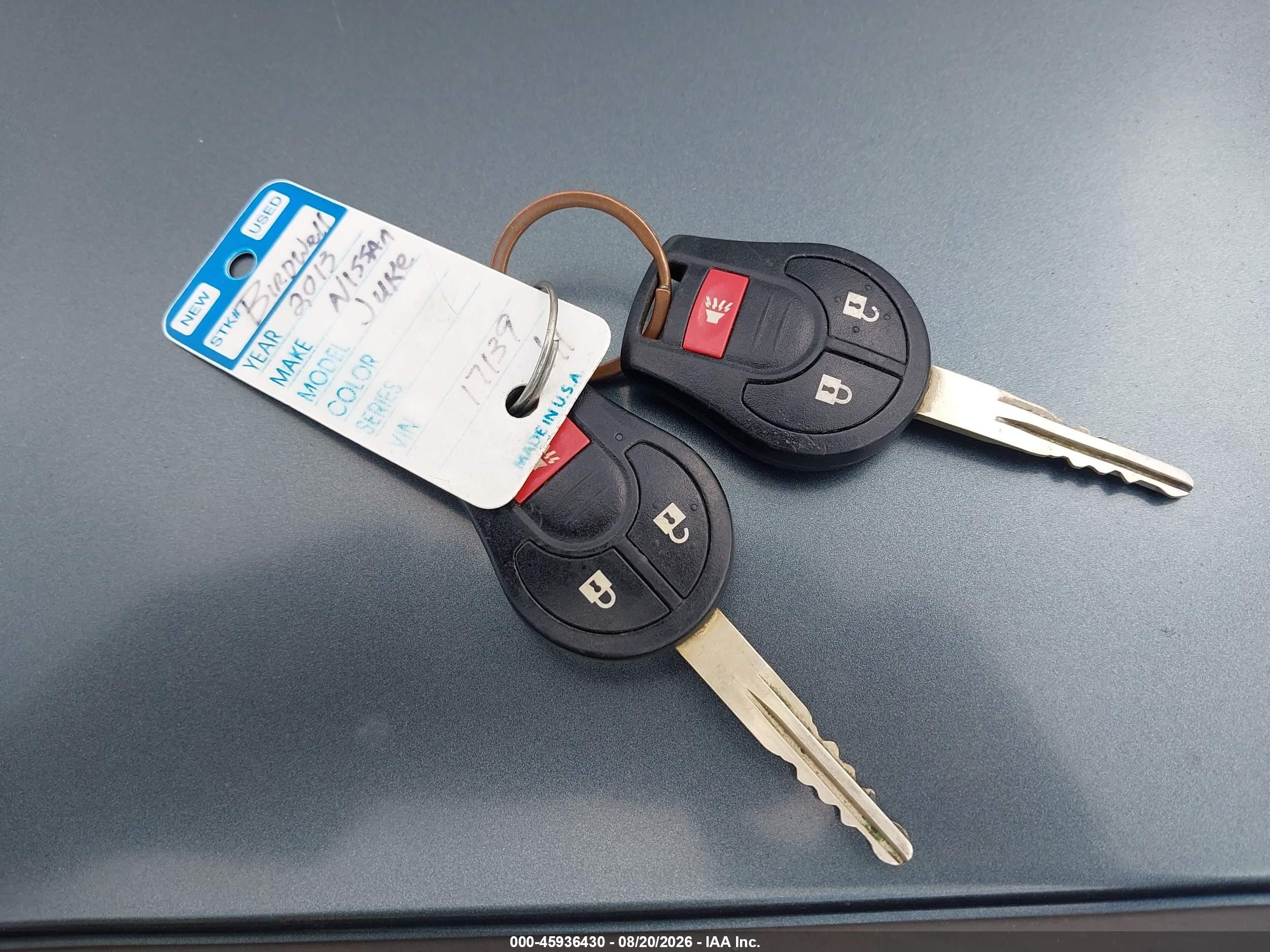 2013 Nissan Juke S Синий vin: JN8AF5MV6DT208821