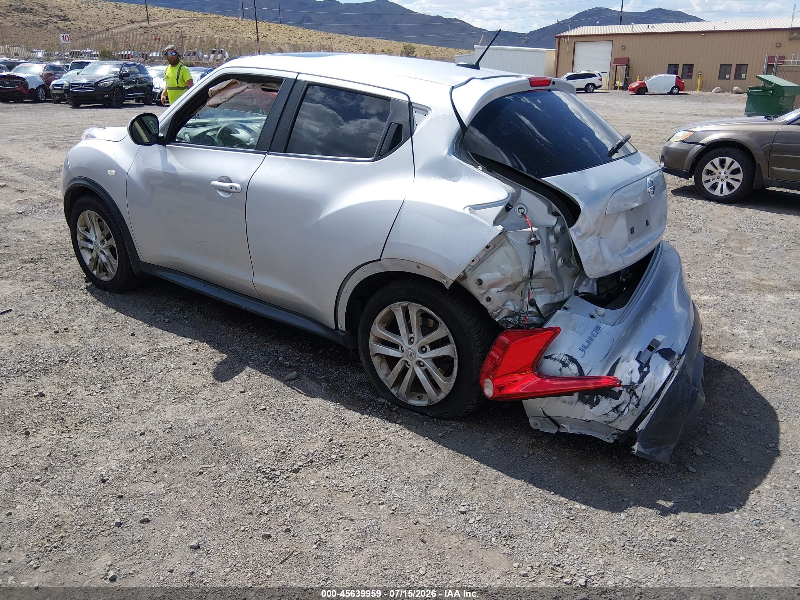 2014 Nissan Juke Sl Gray vin: JN8AF5MV6ET355206
