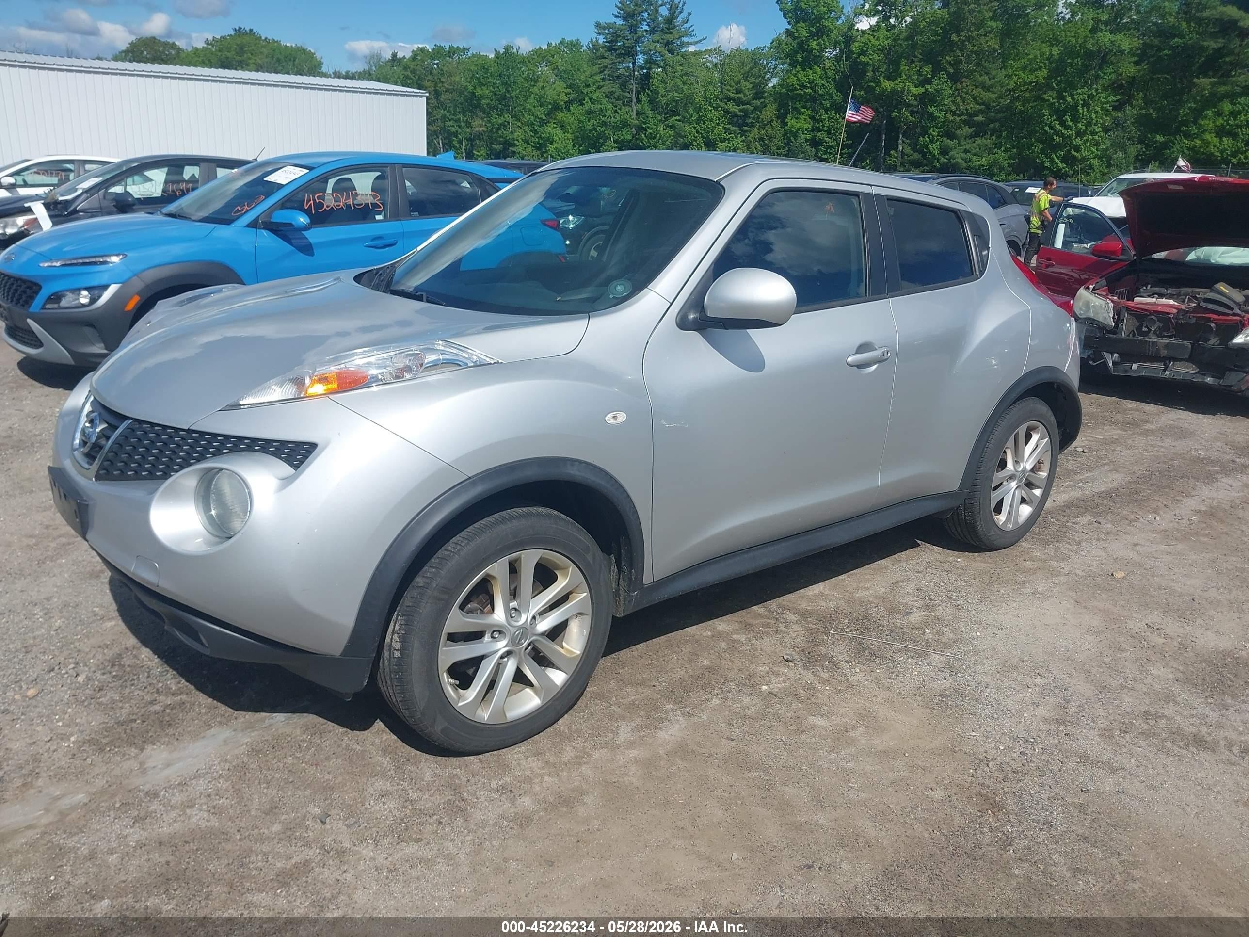 2014 Nissan Juke Sl Silver vin: JN8AF5MV6ET357862