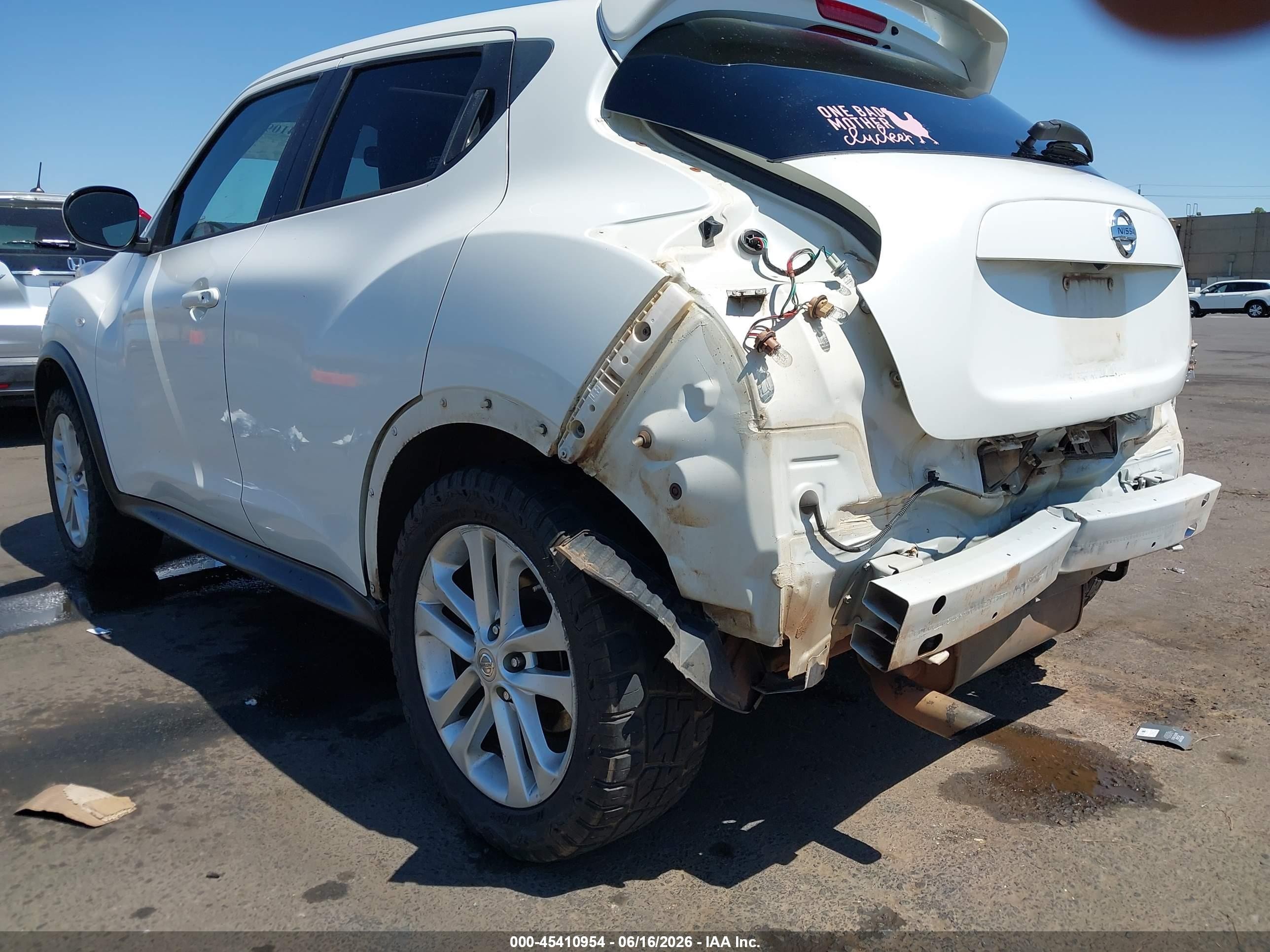 2014 Nissan Juke Sl White vin: JN8AF5MV6ET360793
