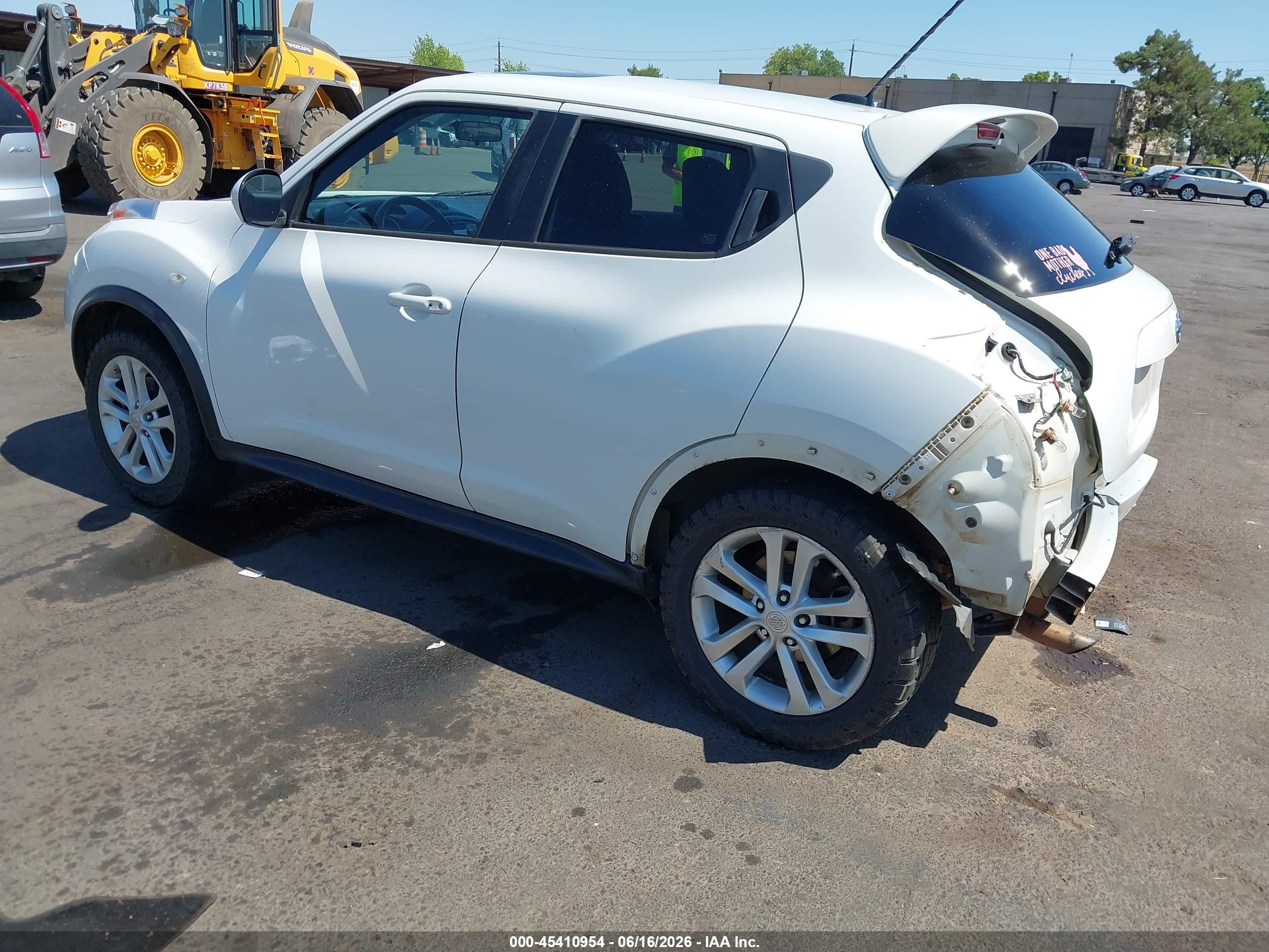 2014 Nissan Juke Sl White vin: JN8AF5MV6ET360793