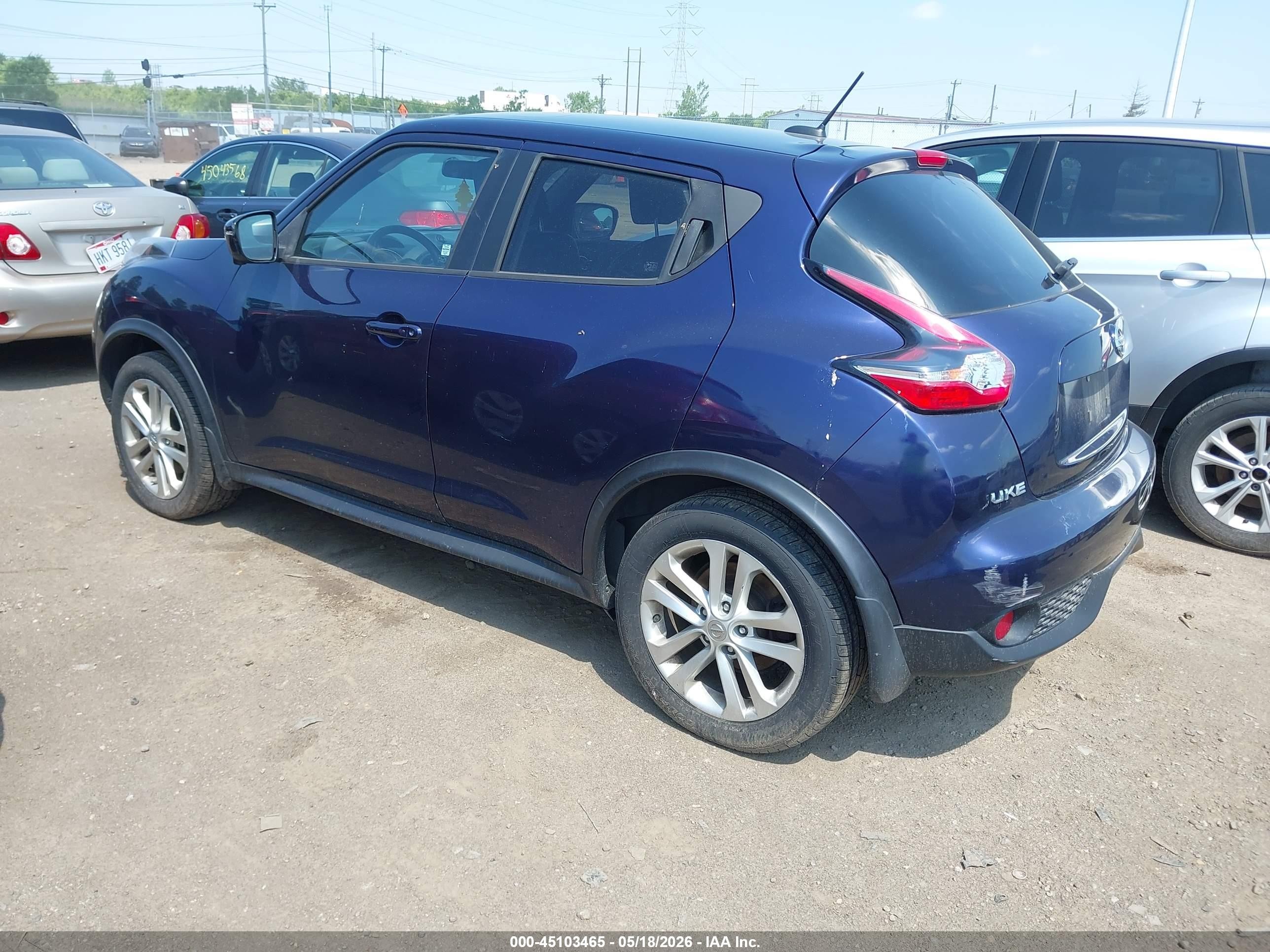 2015 Nissan Juke Sl Фиолетовый vin: JN8AF5MV6FT556587