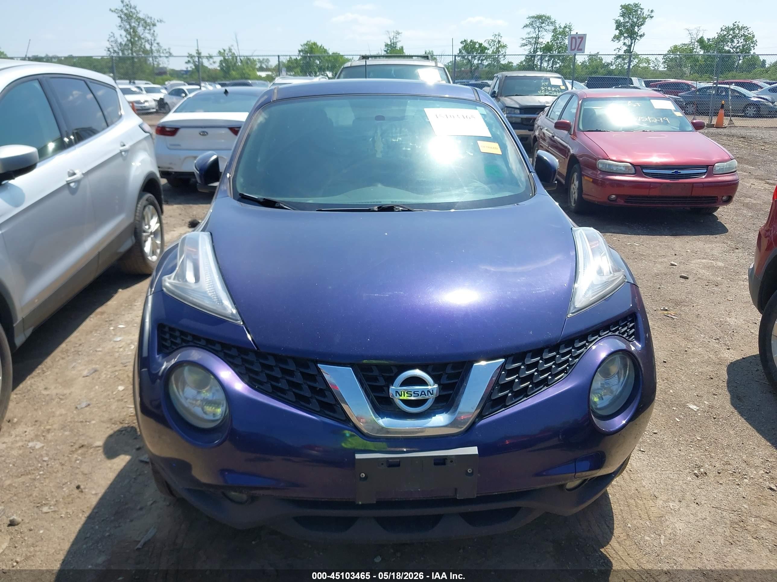 2015 Nissan Juke Sl Фиолетовый vin: JN8AF5MV6FT556587