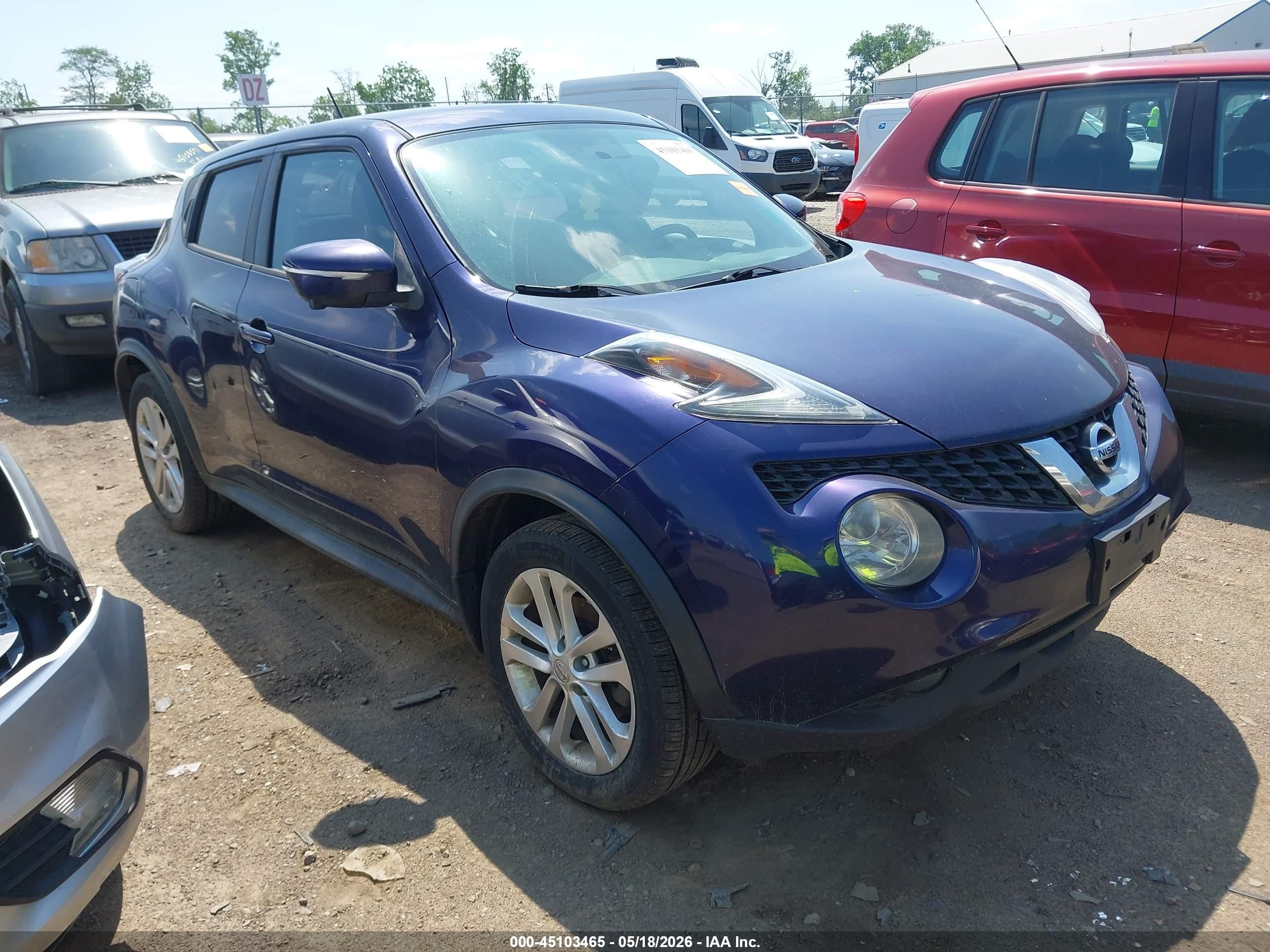 2015 Nissan Juke Sl Фиолетовый vin: JN8AF5MV6FT556587
