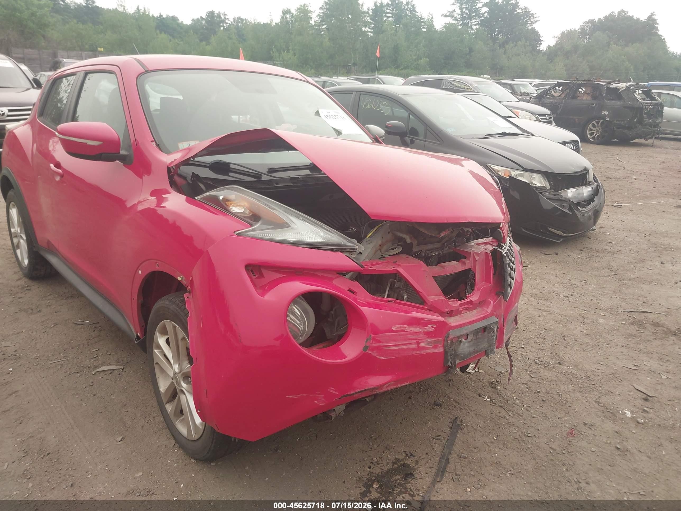 2015 Nissan Juke S Red vin: JN8AF5MV6FT558565