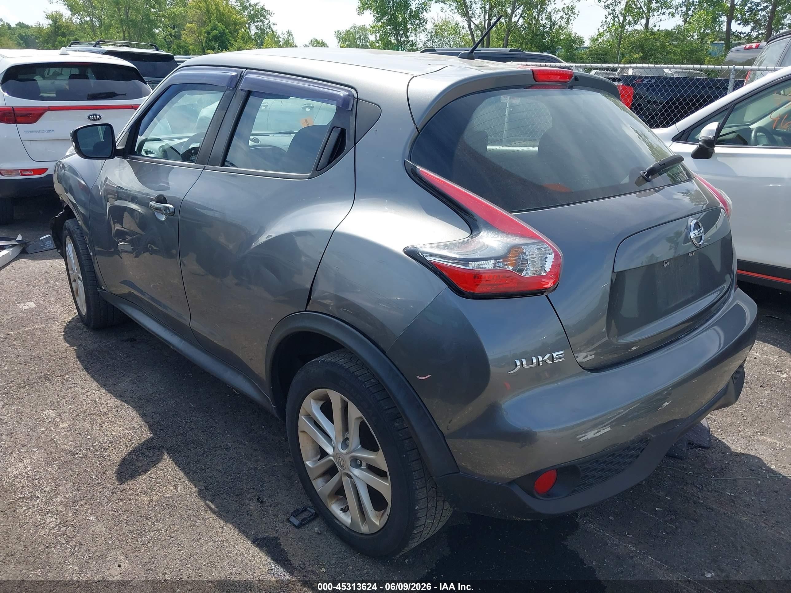 2015 Nissan Juke Nismo/s/sl/sv Серый vin: JN8AF5MV6FT563796