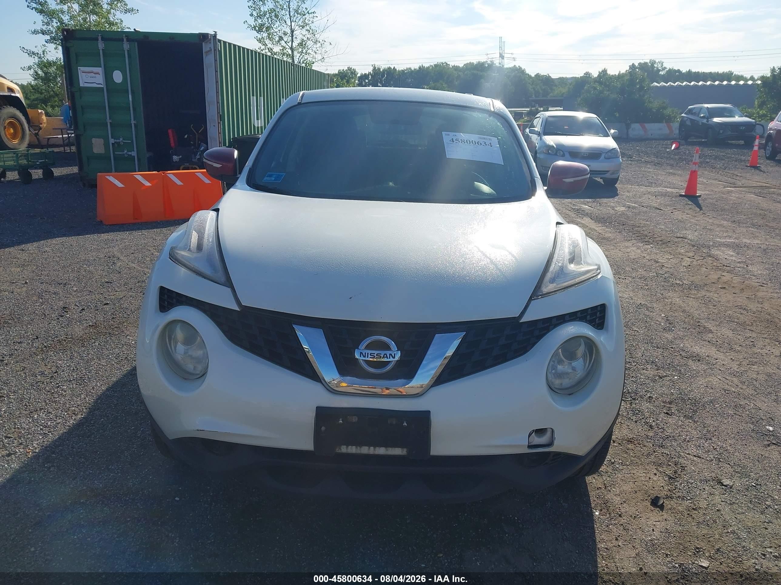 2015 Nissan Juke Sv White vin: JN8AF5MV6FT564804