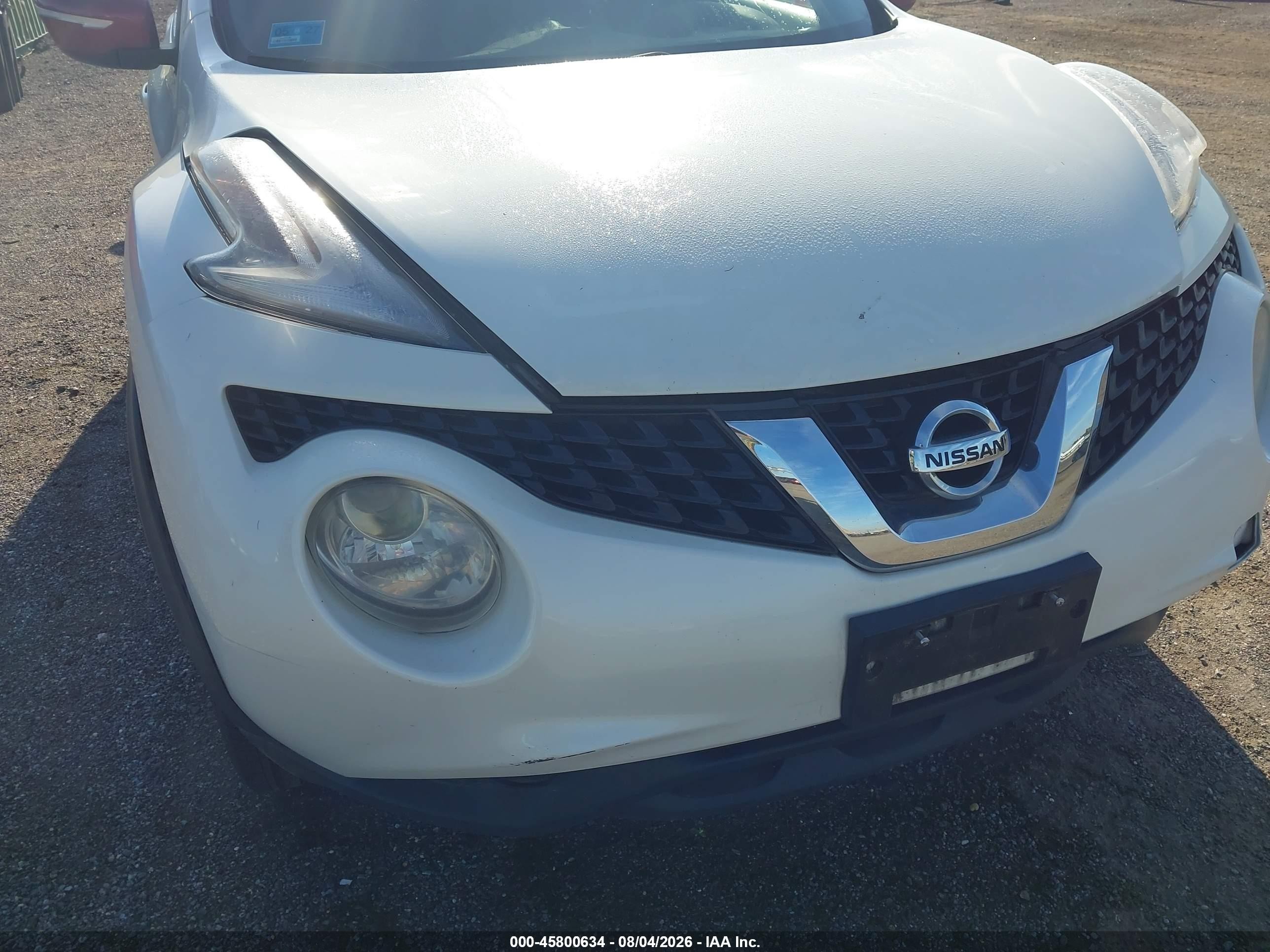2015 Nissan Juke Sv White vin: JN8AF5MV6FT564804