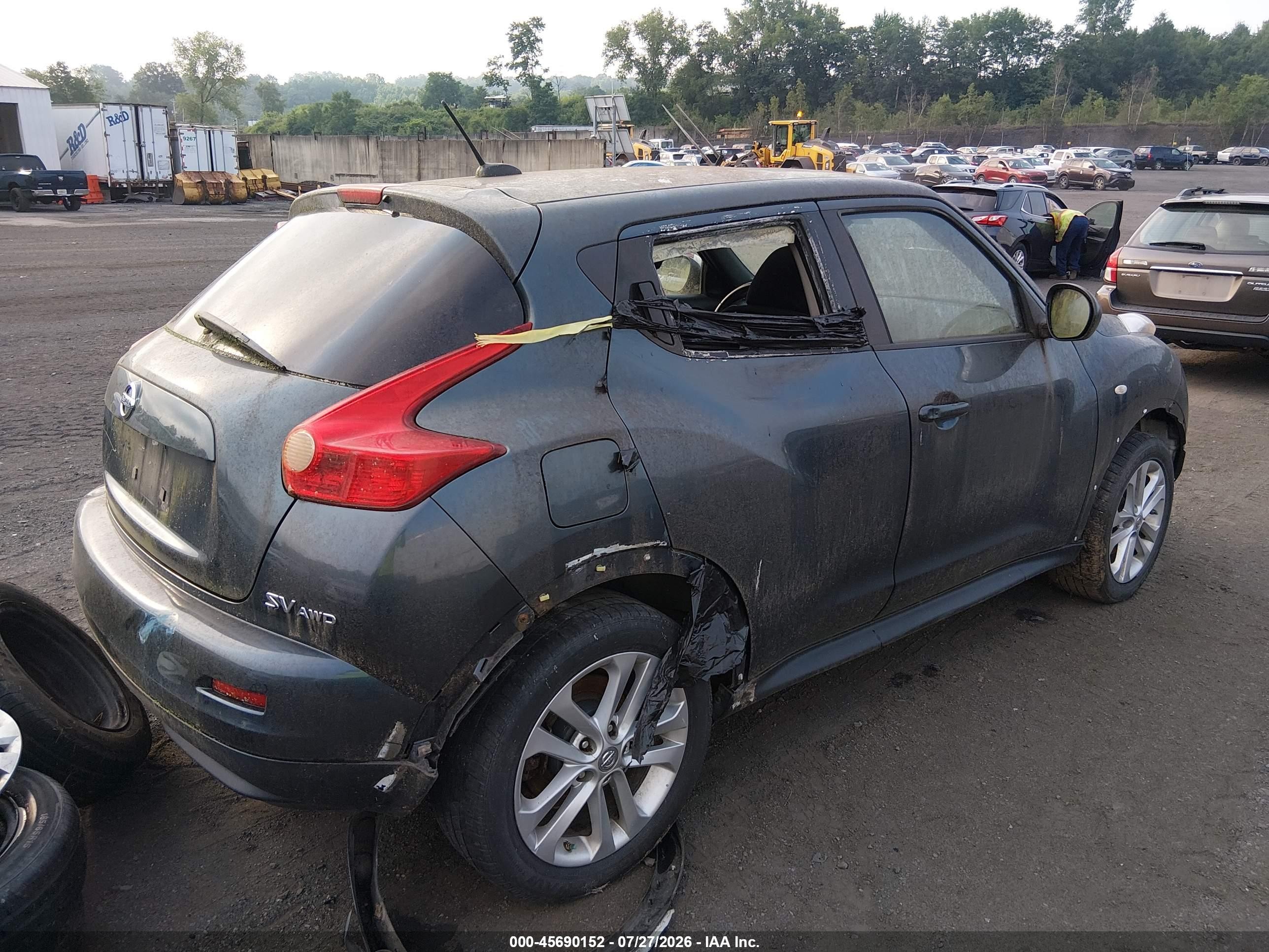 2011 Nissan Juke Sv Серый vin: JN8AF5MV7BT013470