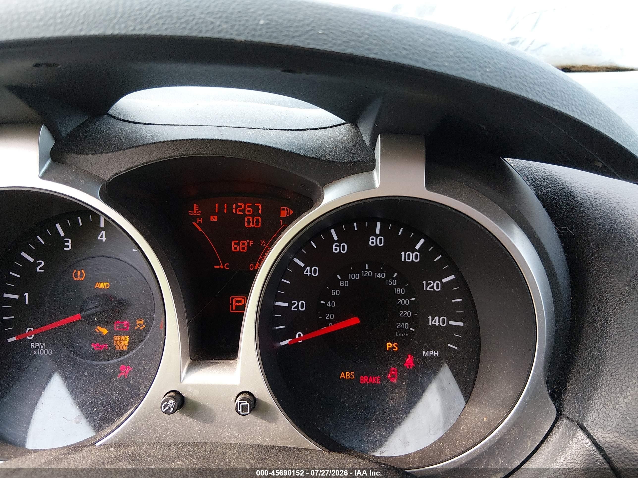 2011 Nissan Juke Sv Серый vin: JN8AF5MV7BT013470