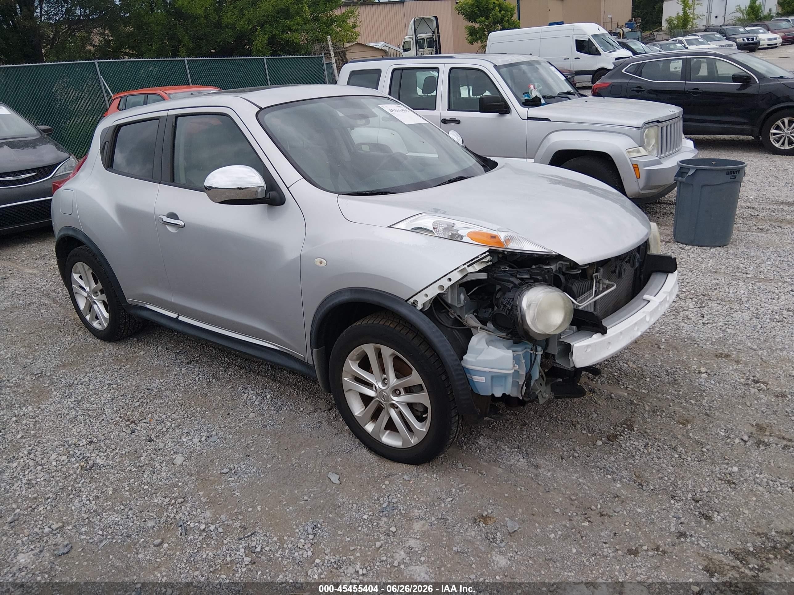 2013 Nissan Juke Sv Silver vin: JN8AF5MV7DT205202