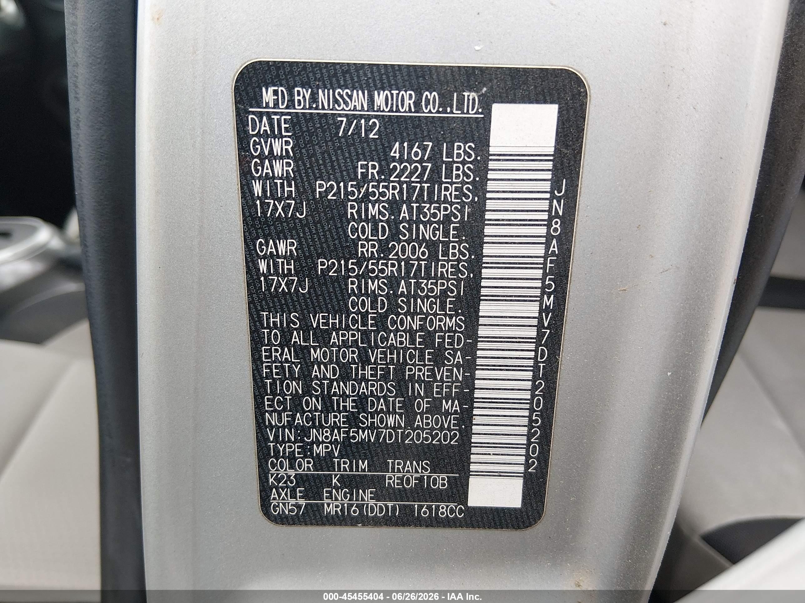 2013 Nissan Juke Sv Silver vin: JN8AF5MV7DT205202