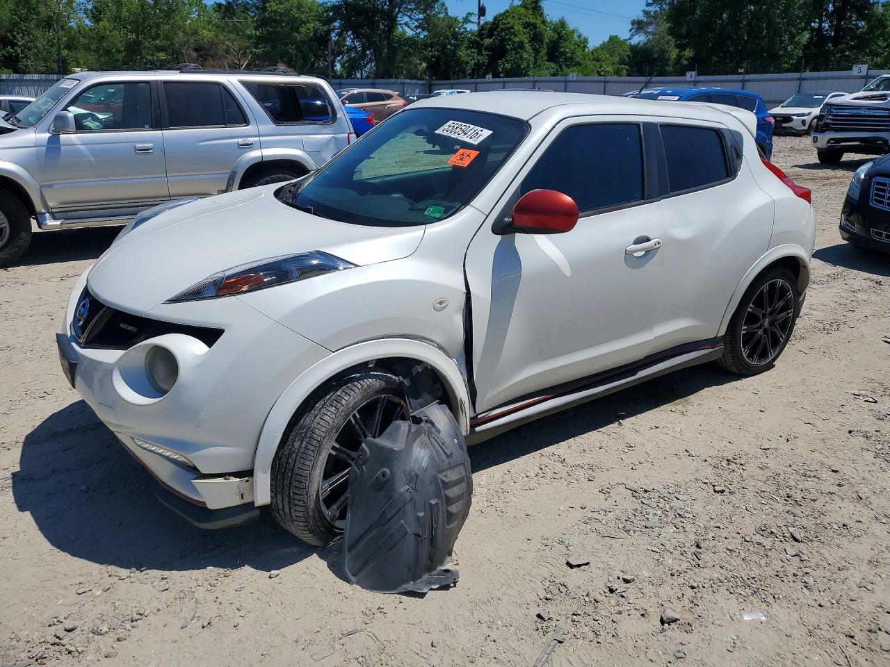 2013 Nissan Juke S White vin: JN8AF5MV7DT227135