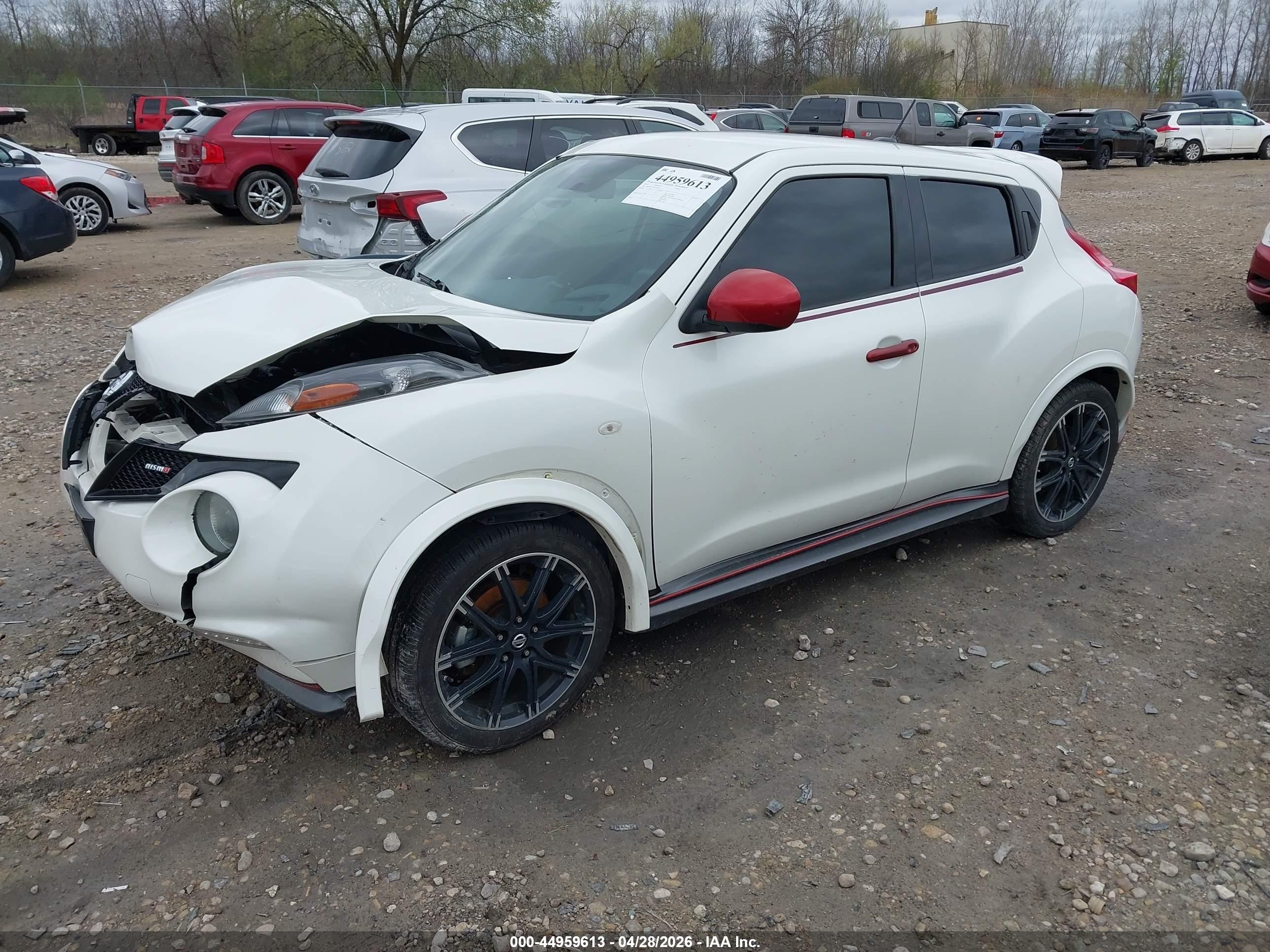 2014 Nissan Juke Nismo White vin: JN8AF5MV7ET365159