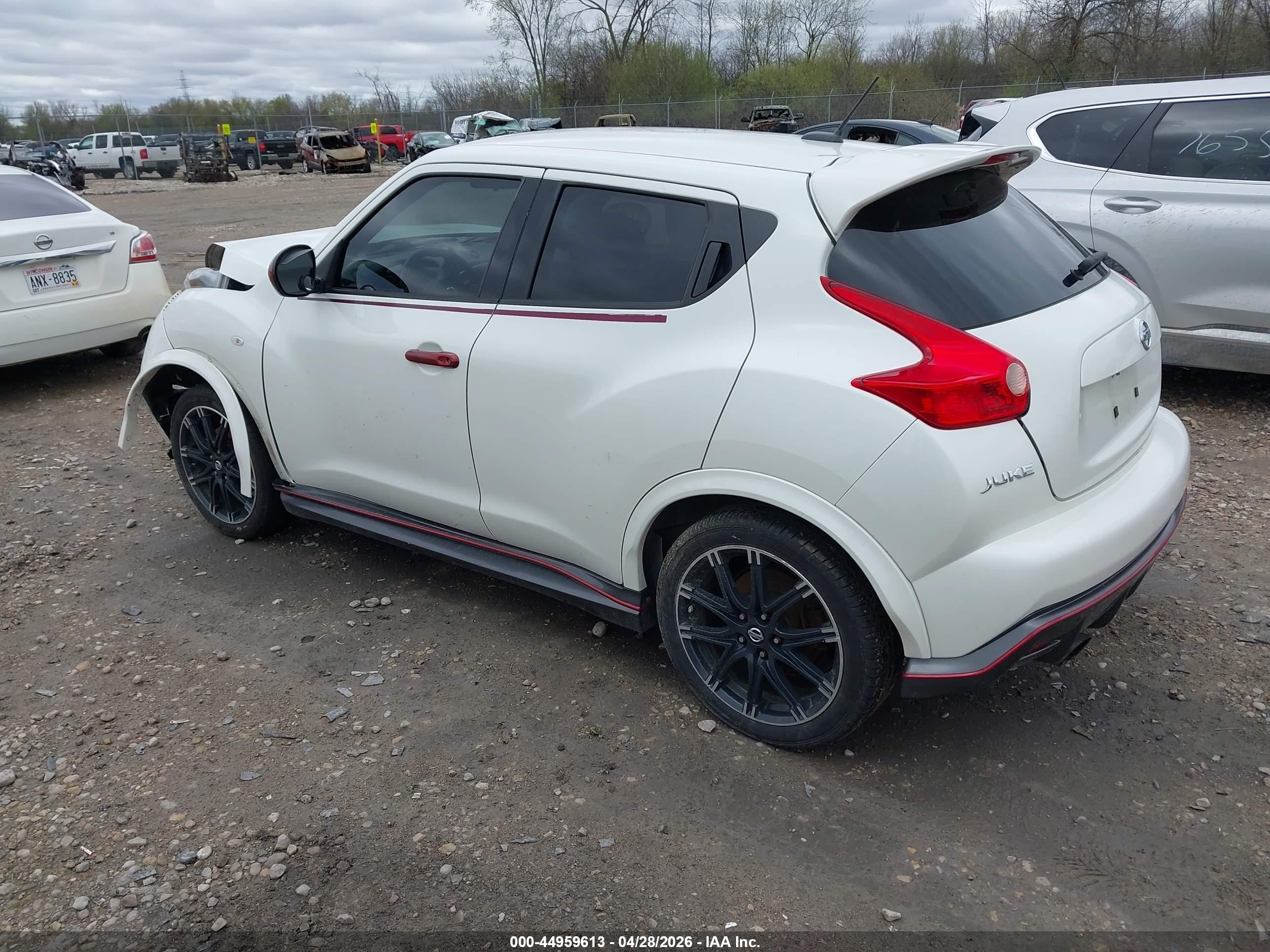 2014 Nissan Juke Nismo White vin: JN8AF5MV7ET365159