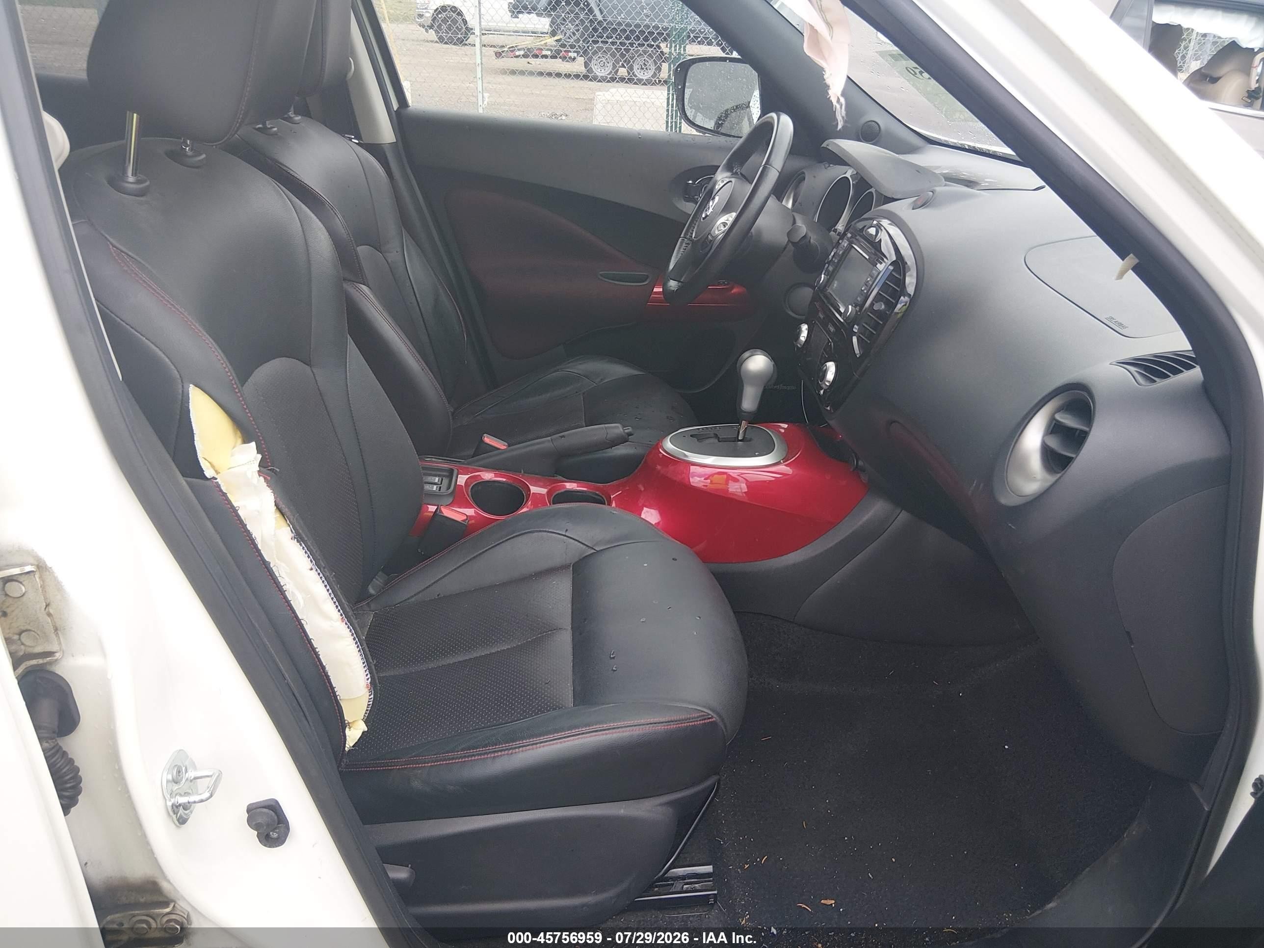 2015 Nissan Juke Sl White vin: JN8AF5MV7FT551009