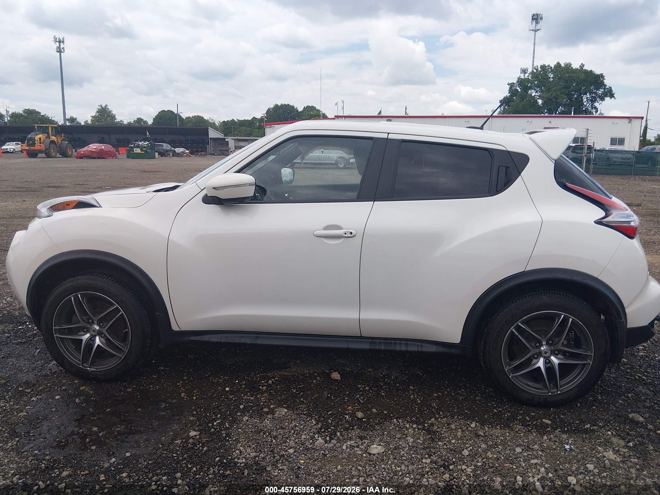 2015 Nissan Juke Sl White vin: JN8AF5MV7FT551009
