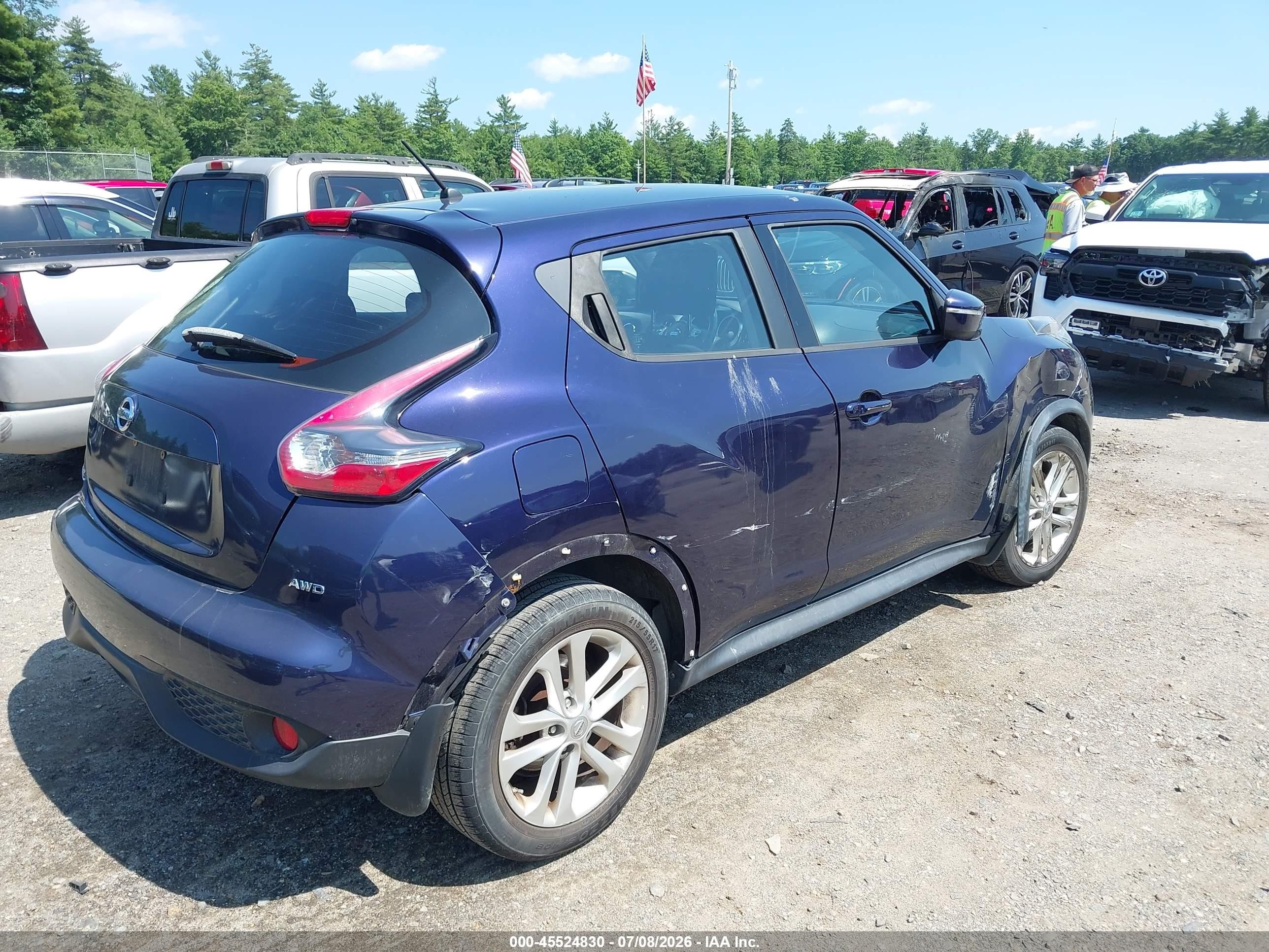 2015 Nissan Juke S Blue vin: JN8AF5MV7FT551396