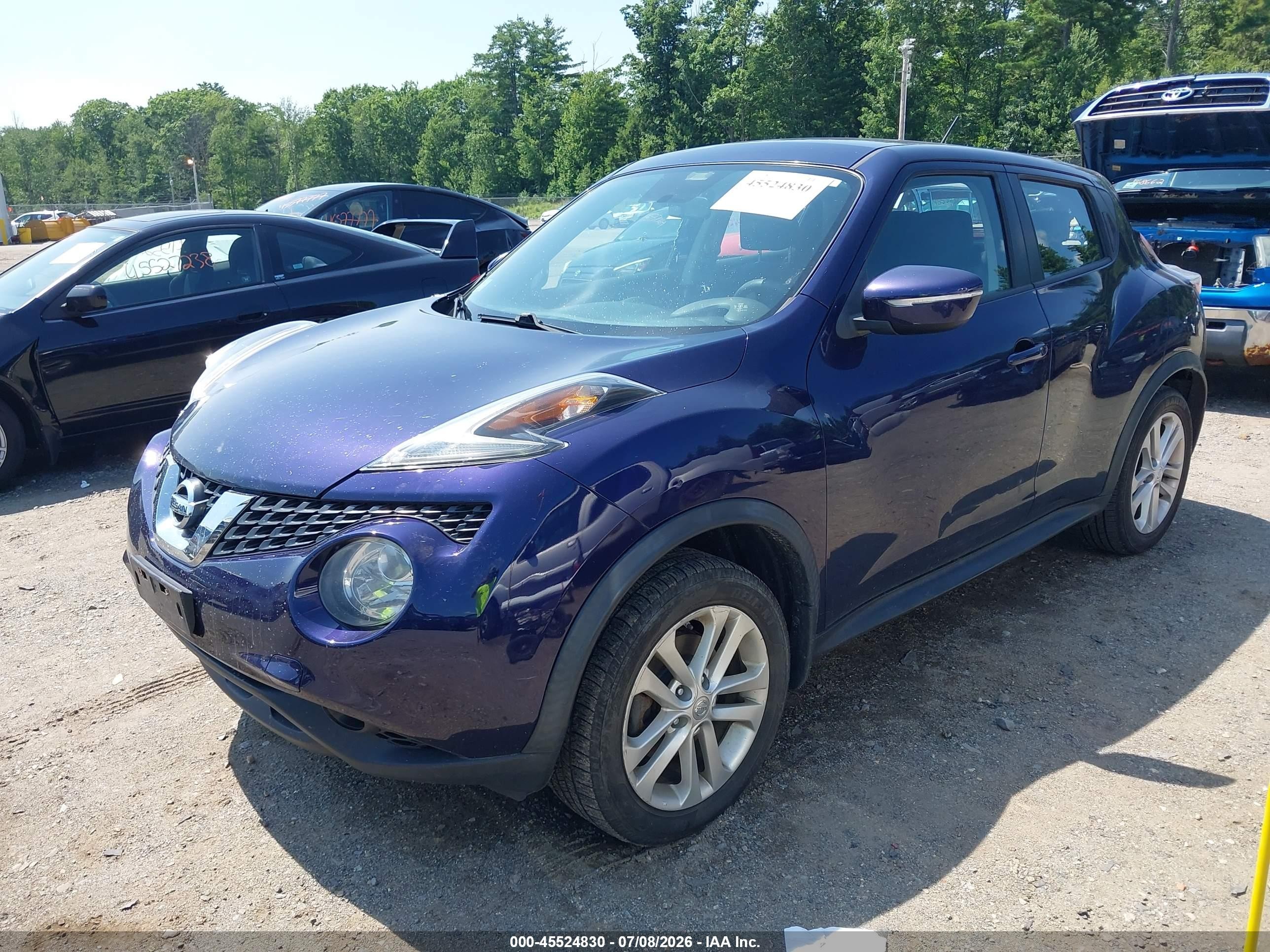 2015 Nissan Juke S Blue vin: JN8AF5MV7FT551396