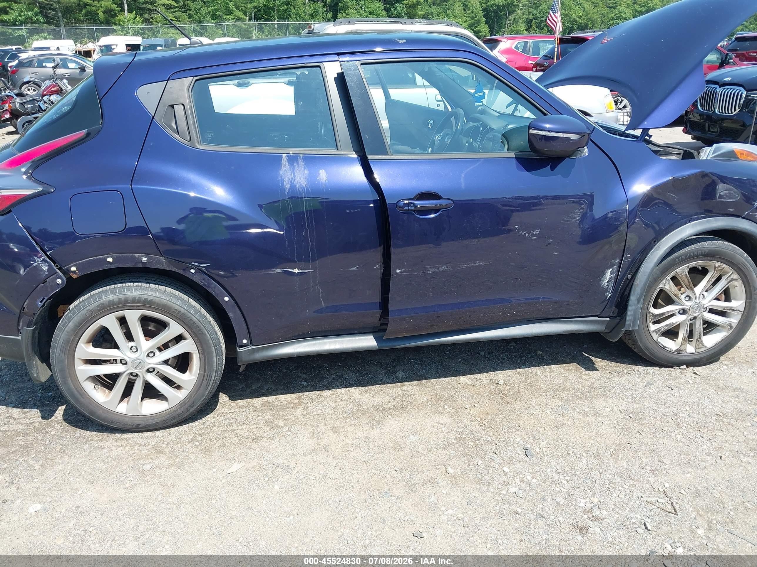 2015 Nissan Juke S Blue vin: JN8AF5MV7FT551396
