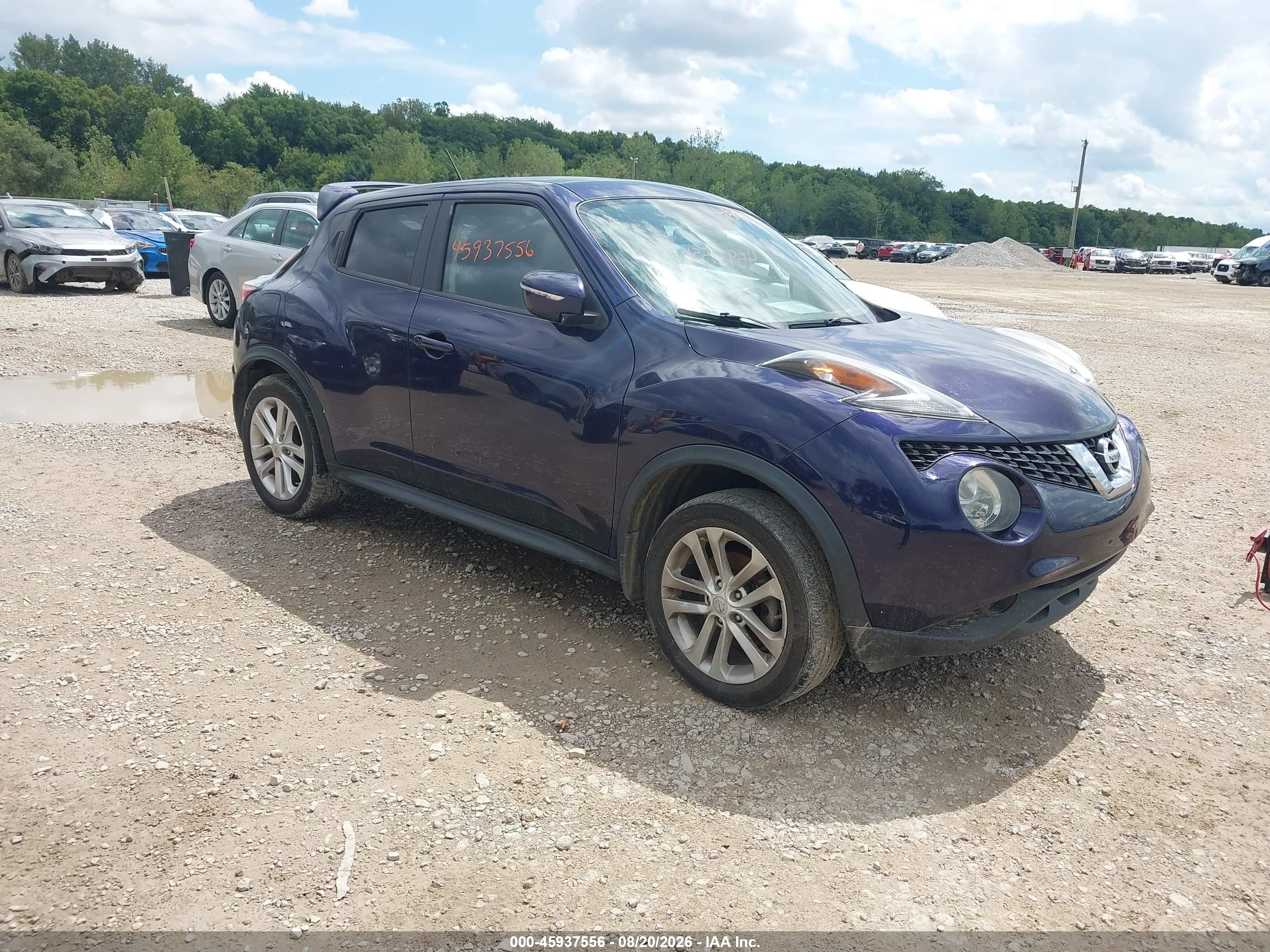 2015 Nissan Juke Sv Blue vin: JN8AF5MV7FT556985