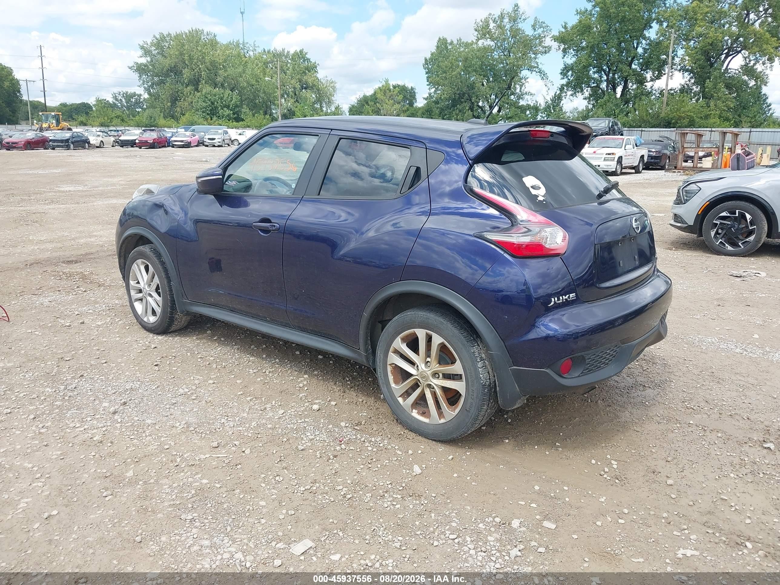 2015 Nissan Juke Sv Blue vin: JN8AF5MV7FT556985