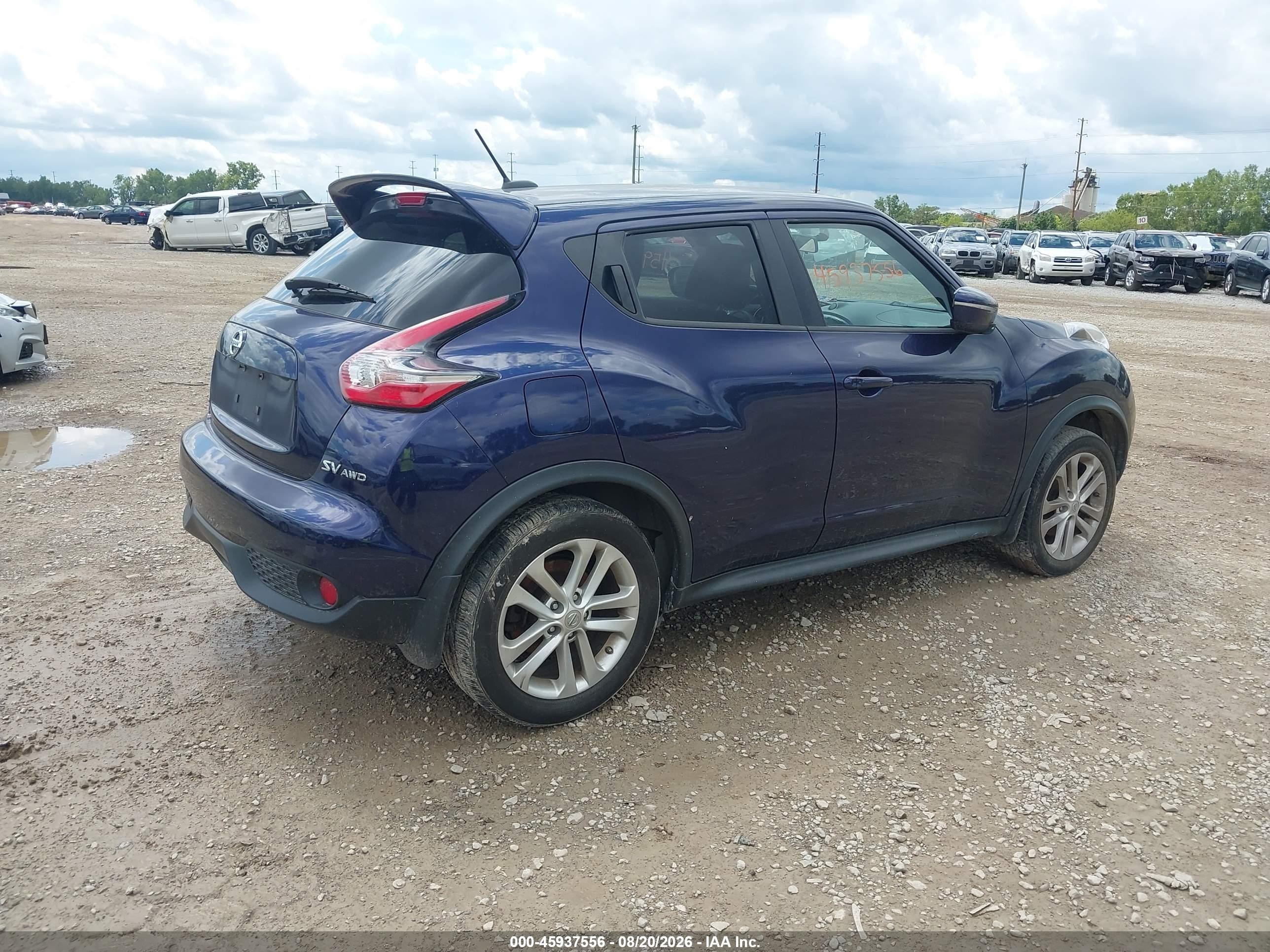 2015 Nissan Juke Sv Blue vin: JN8AF5MV7FT556985