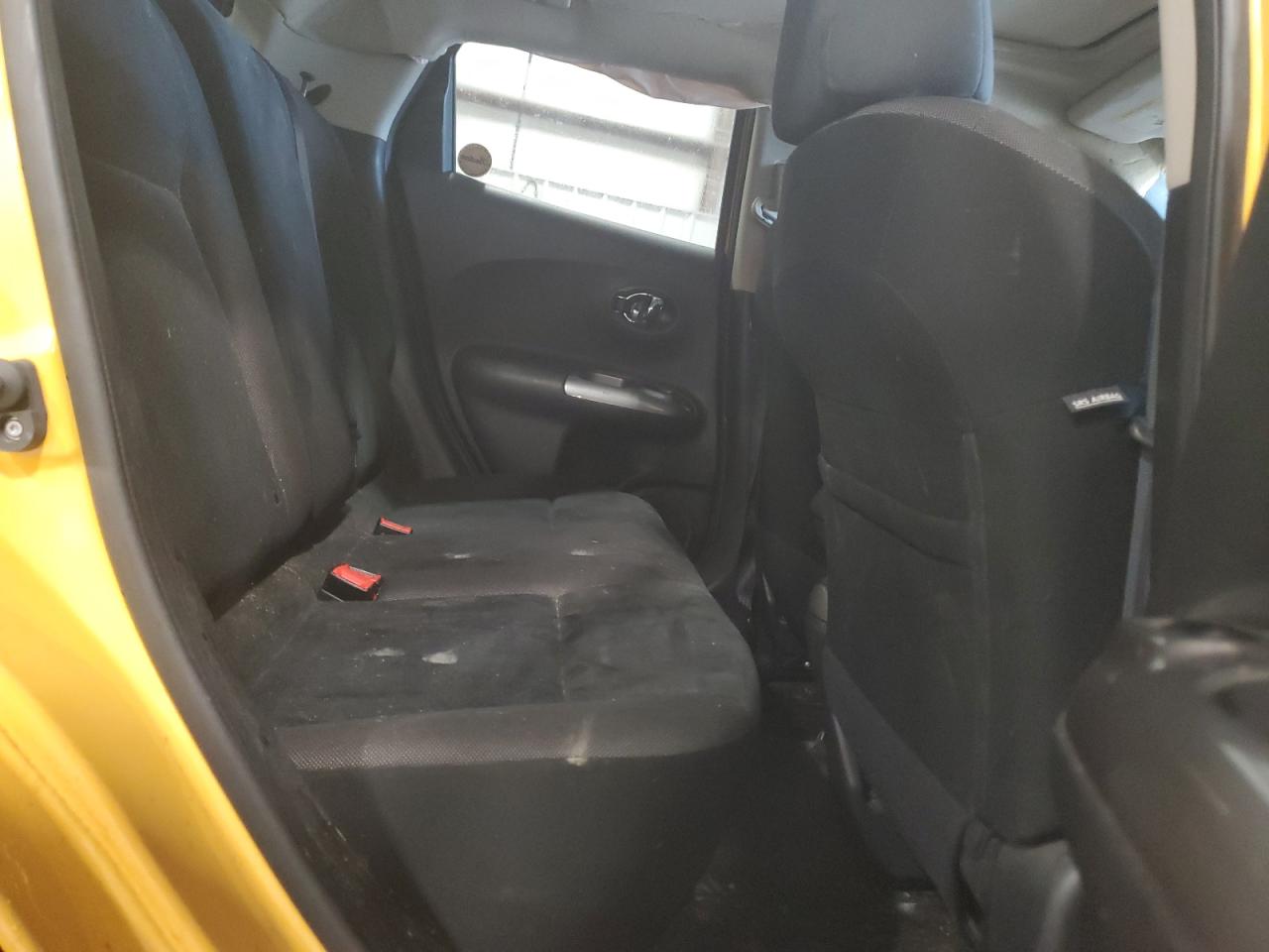 2015 Nissan Juke Sv Yellow vin: JN8AF5MV7FT564049 Damage: Right Rear Seat, Stained, Permanent