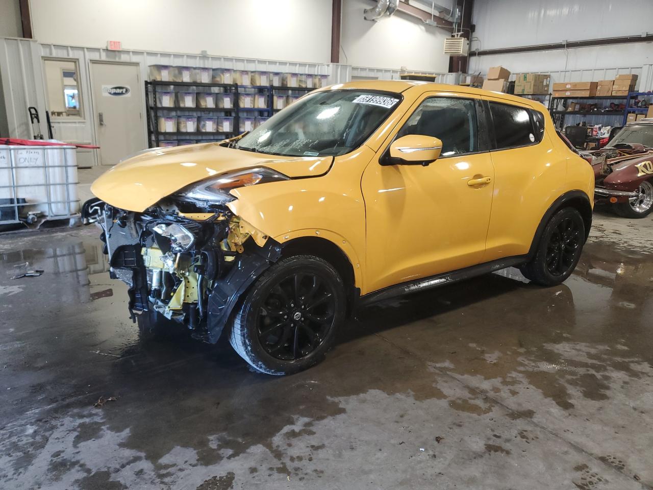2015 Nissan Juke Sv Yellow vin: JN8AF5MV7FT564049 Damage: Left Front Fender, Misaligned, Repair Required