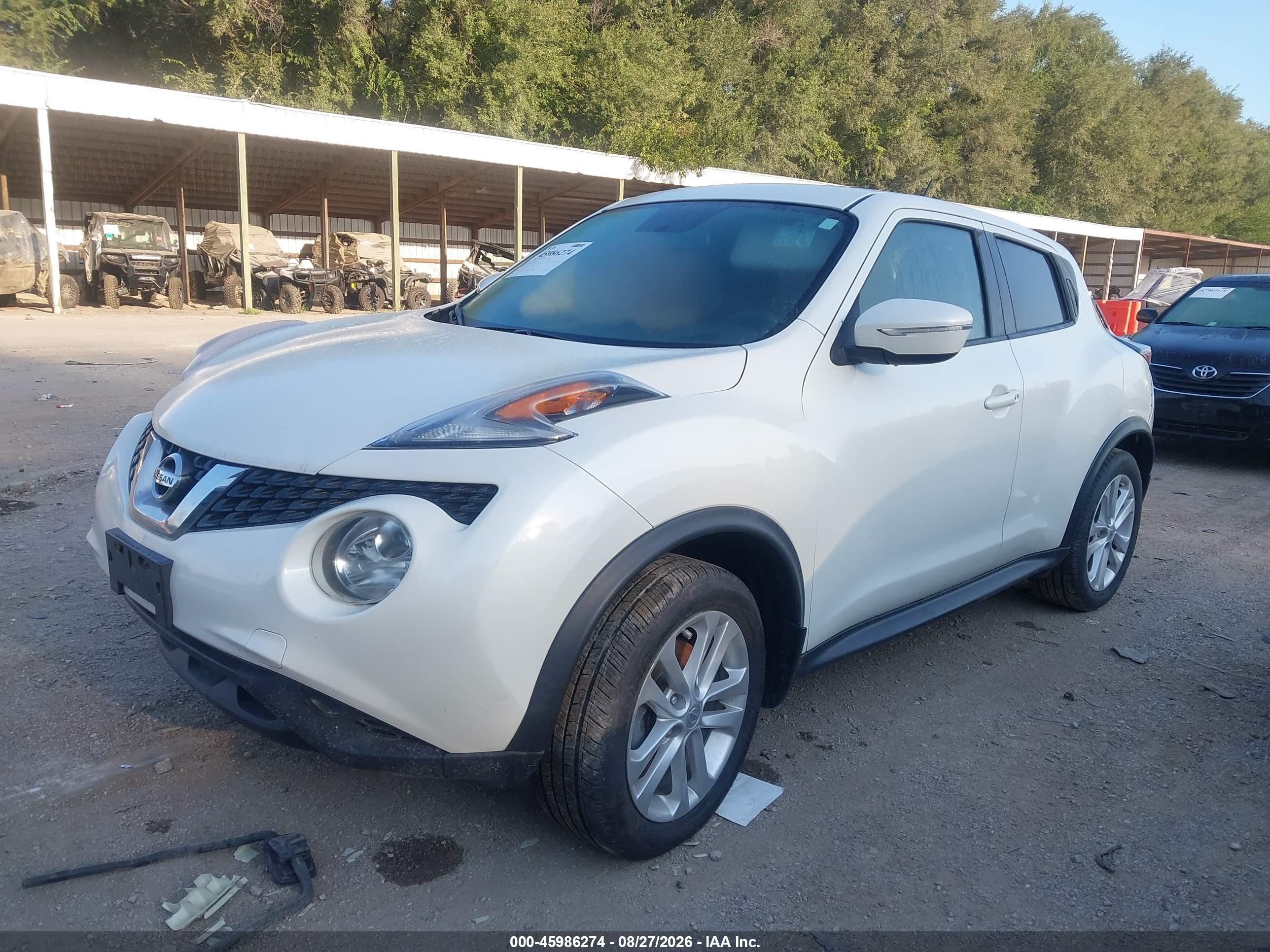 2015 Nissan Juke Sv White vin: JN8AF5MV7FT565539