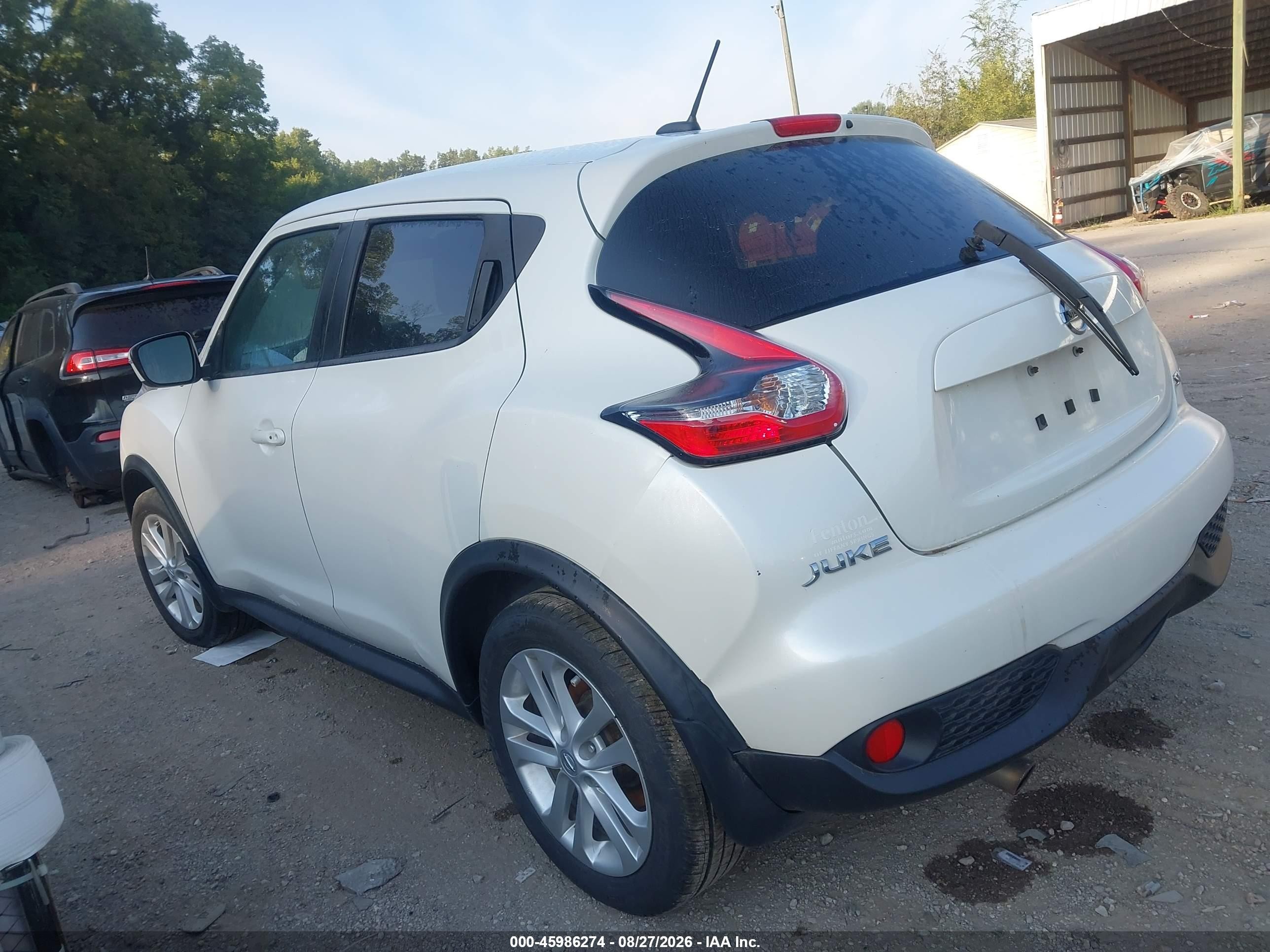 2015 Nissan Juke Sv White vin: JN8AF5MV7FT565539
