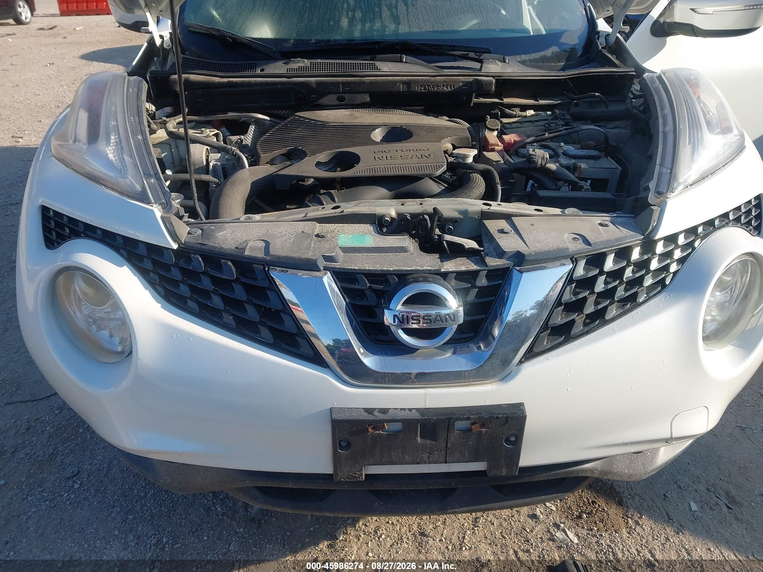 2015 Nissan Juke Sv White vin: JN8AF5MV7FT565539