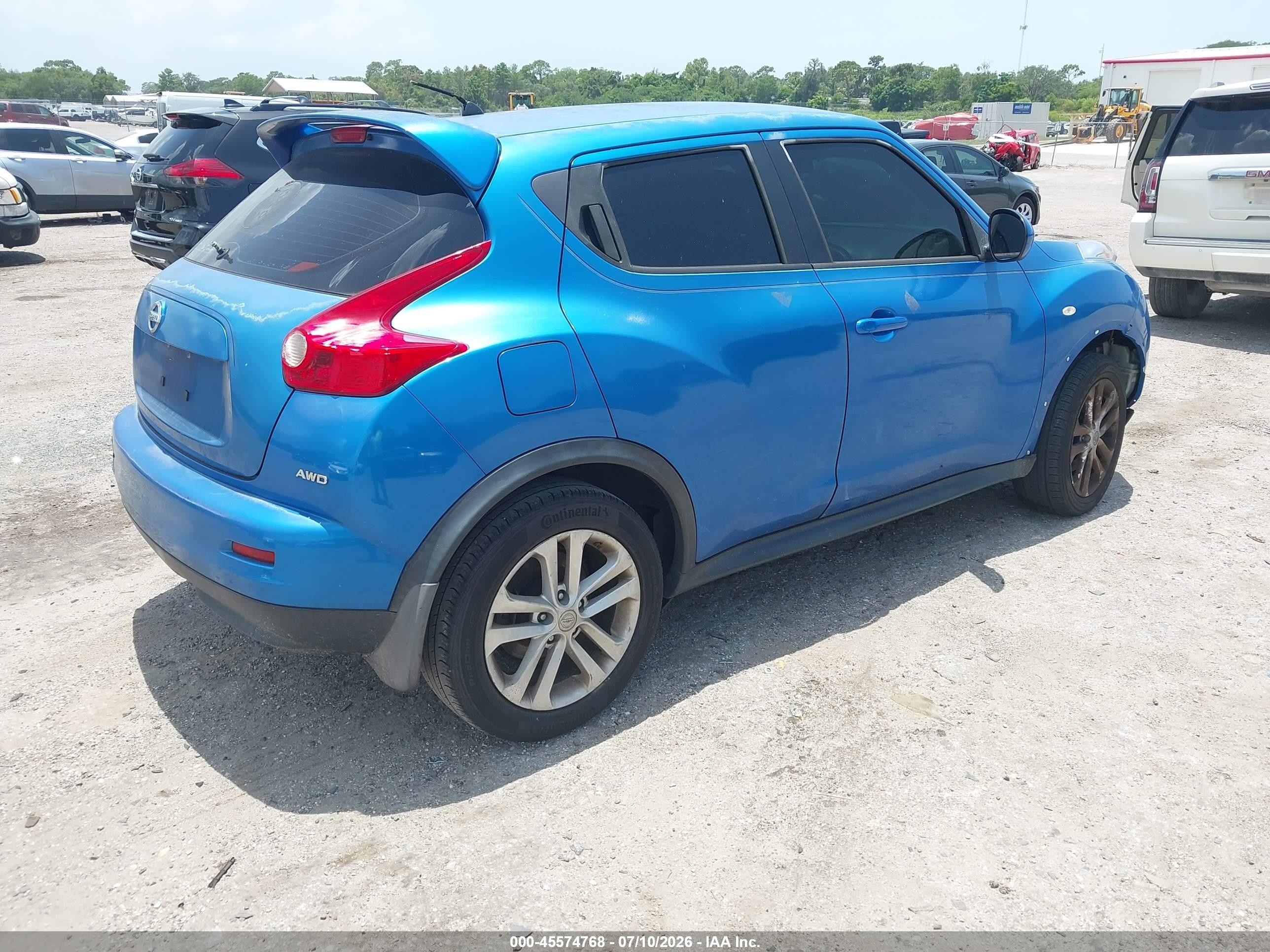 2011 Nissan Juke S Синий vin: JN8AF5MV8BT026163